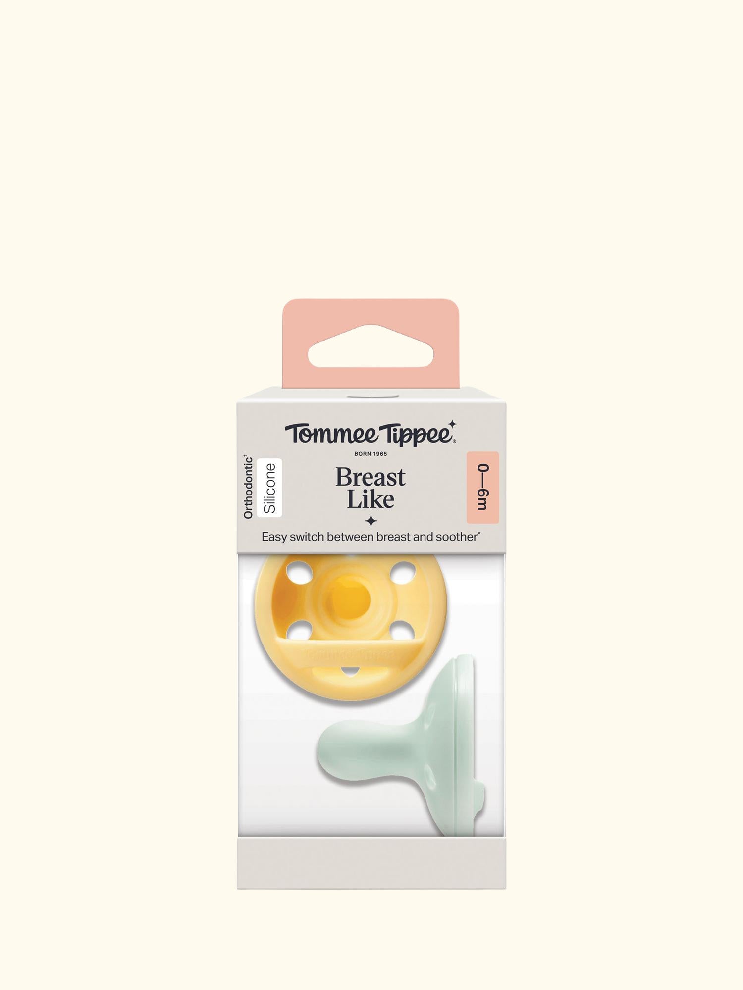 Breast-Like Soothers, 0-6m, Pack of 2, Multi
