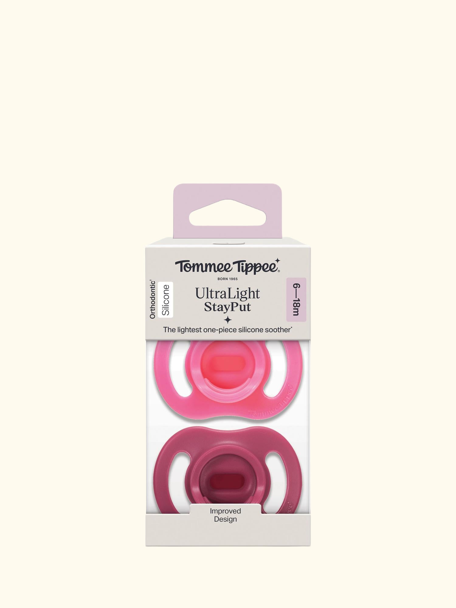 UltraLight StayPut Soothers, 6-18m, Pack of 2, Multi