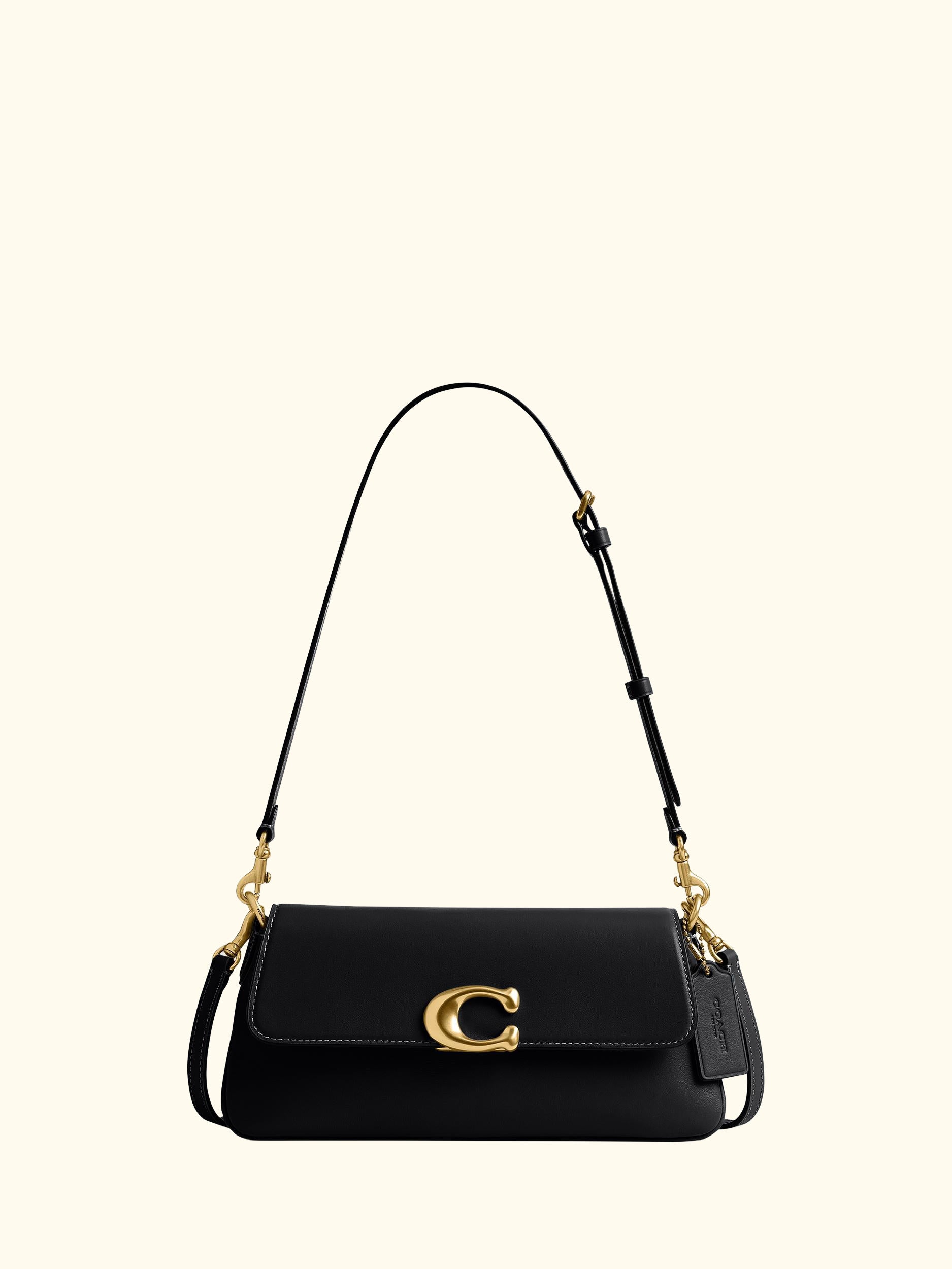 Jet Leather Shoulder Bag