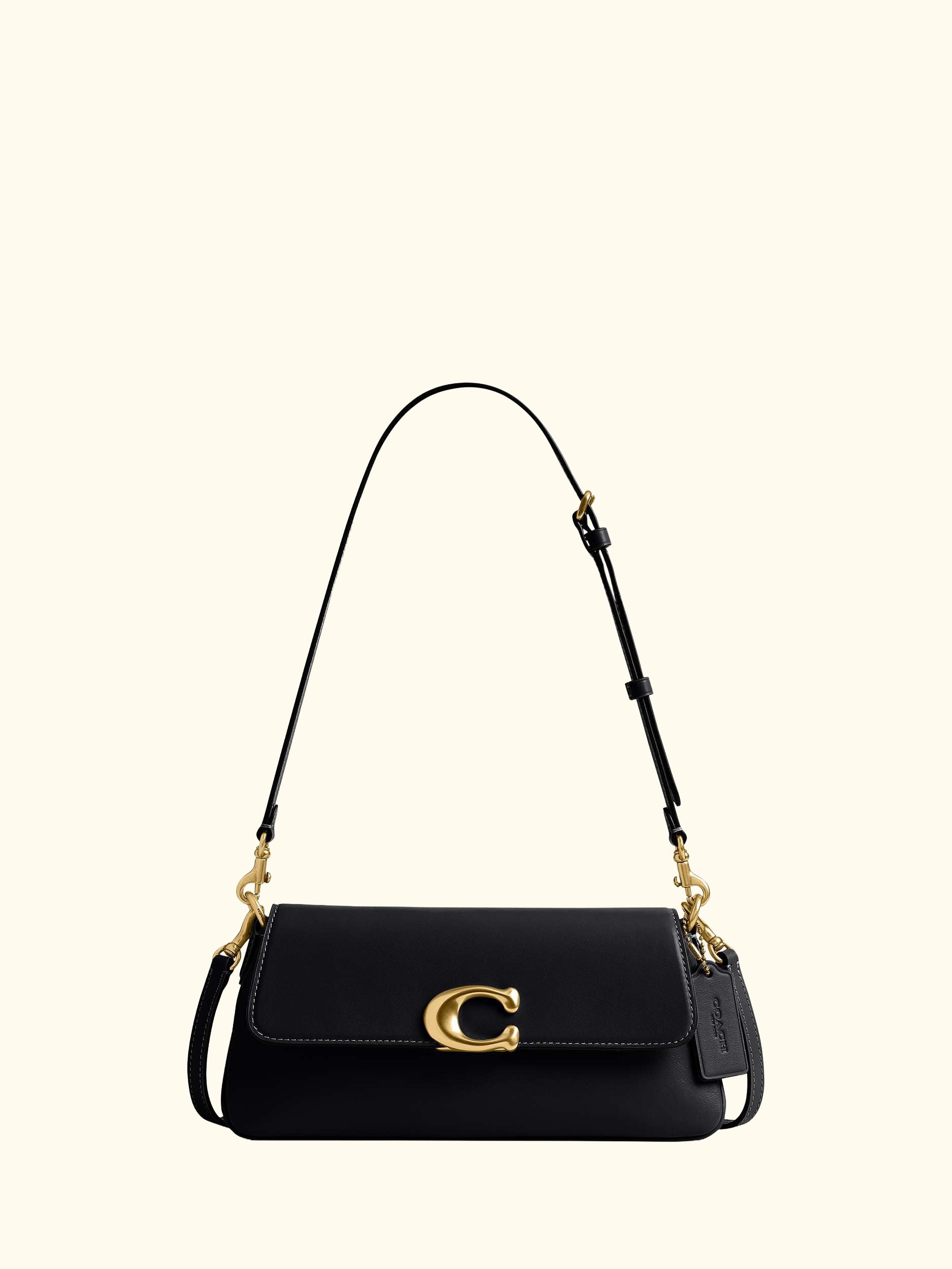 Jet Leather Shoulder Bag