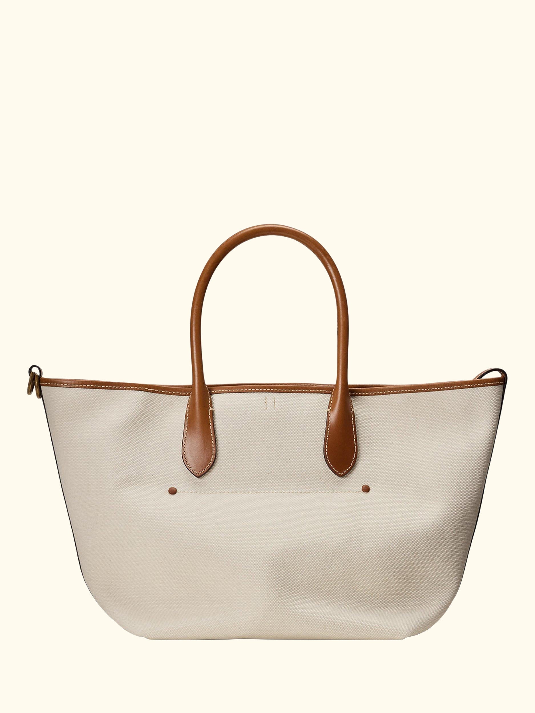 Polo Ralph Lauren Canvas Tote Bag, Natural/Navy