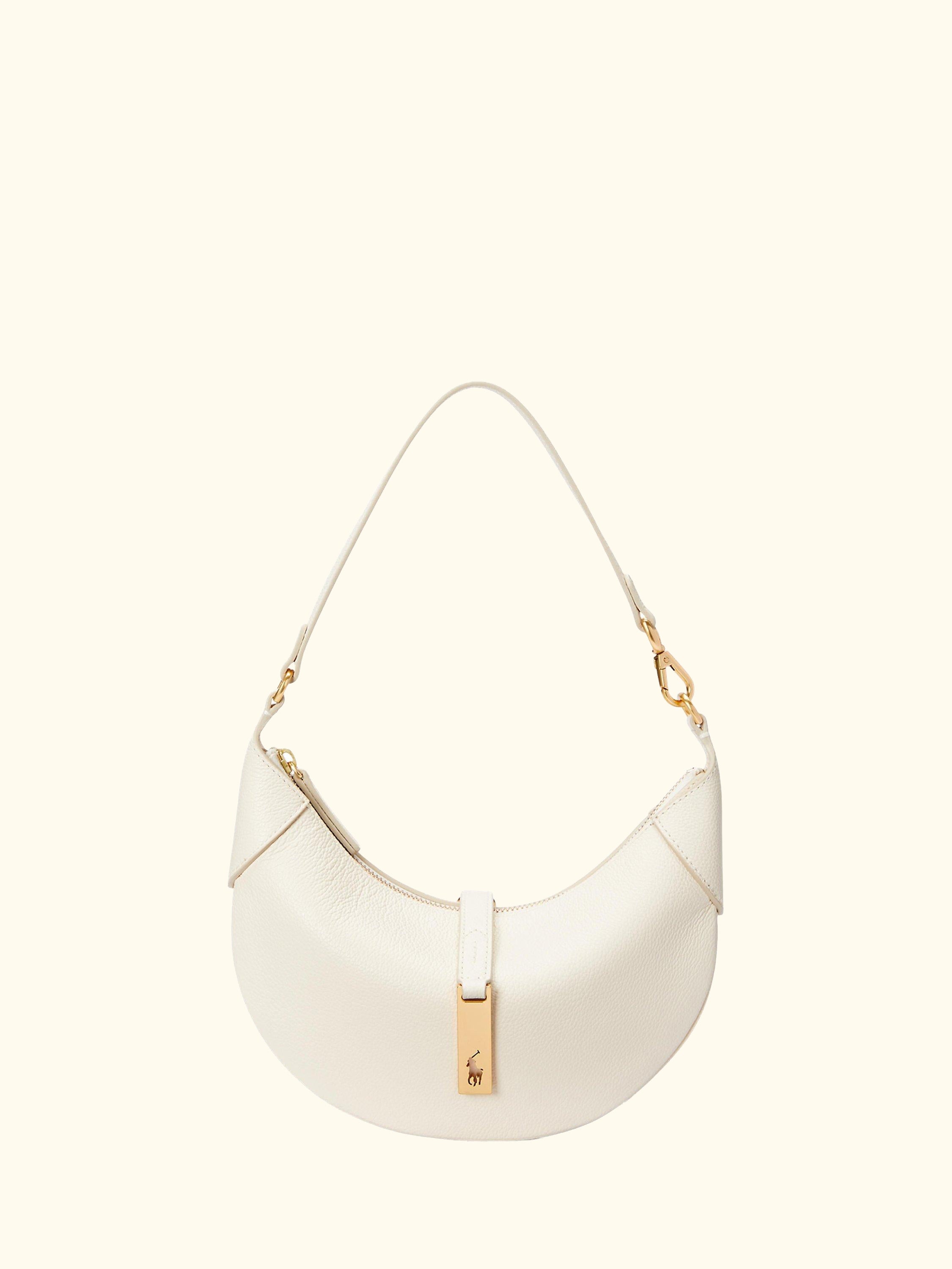 Polo Ralph Lauren Polo ID Mini Leather Shoulder Bag, White