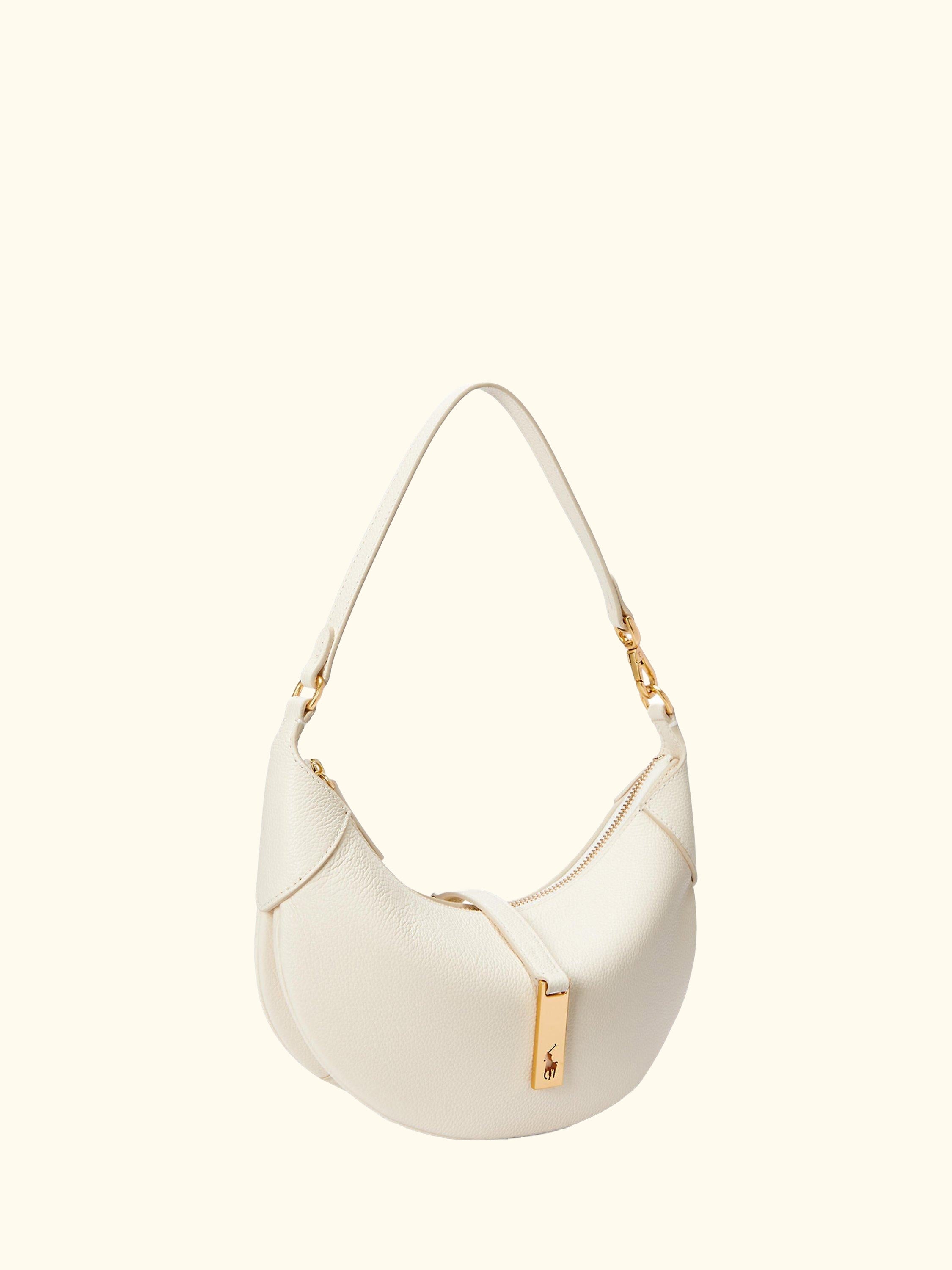 Polo Ralph Lauren Polo ID Mini Leather Shoulder Bag, White