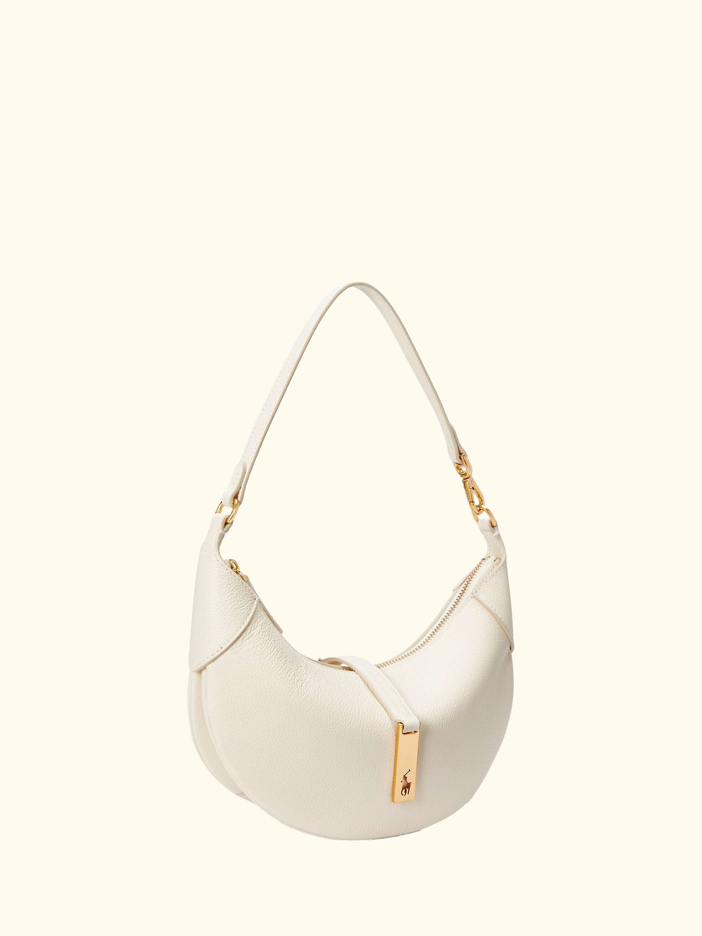 Polo Ralph Lauren Polo ID Mini Leather Shoulder Bag, White