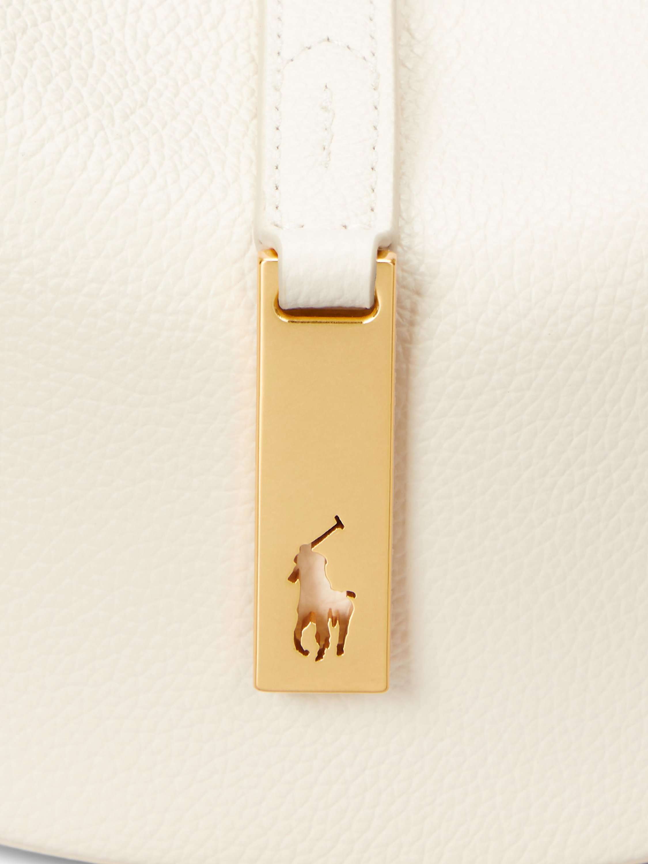 Polo Ralph Lauren Polo ID Mini Leather Shoulder Bag, White