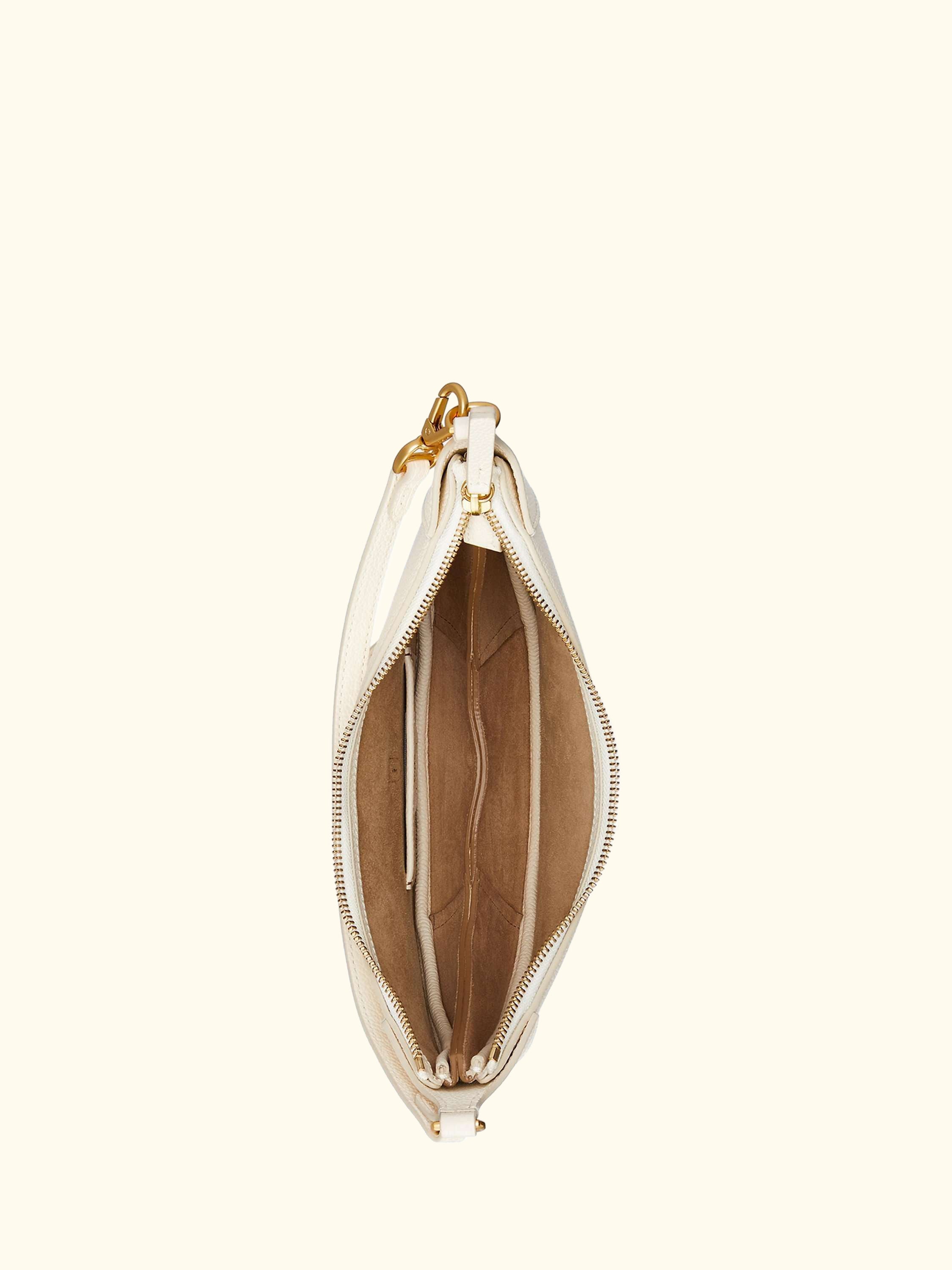 Polo Ralph Lauren Polo ID Mini Leather Shoulder Bag, White