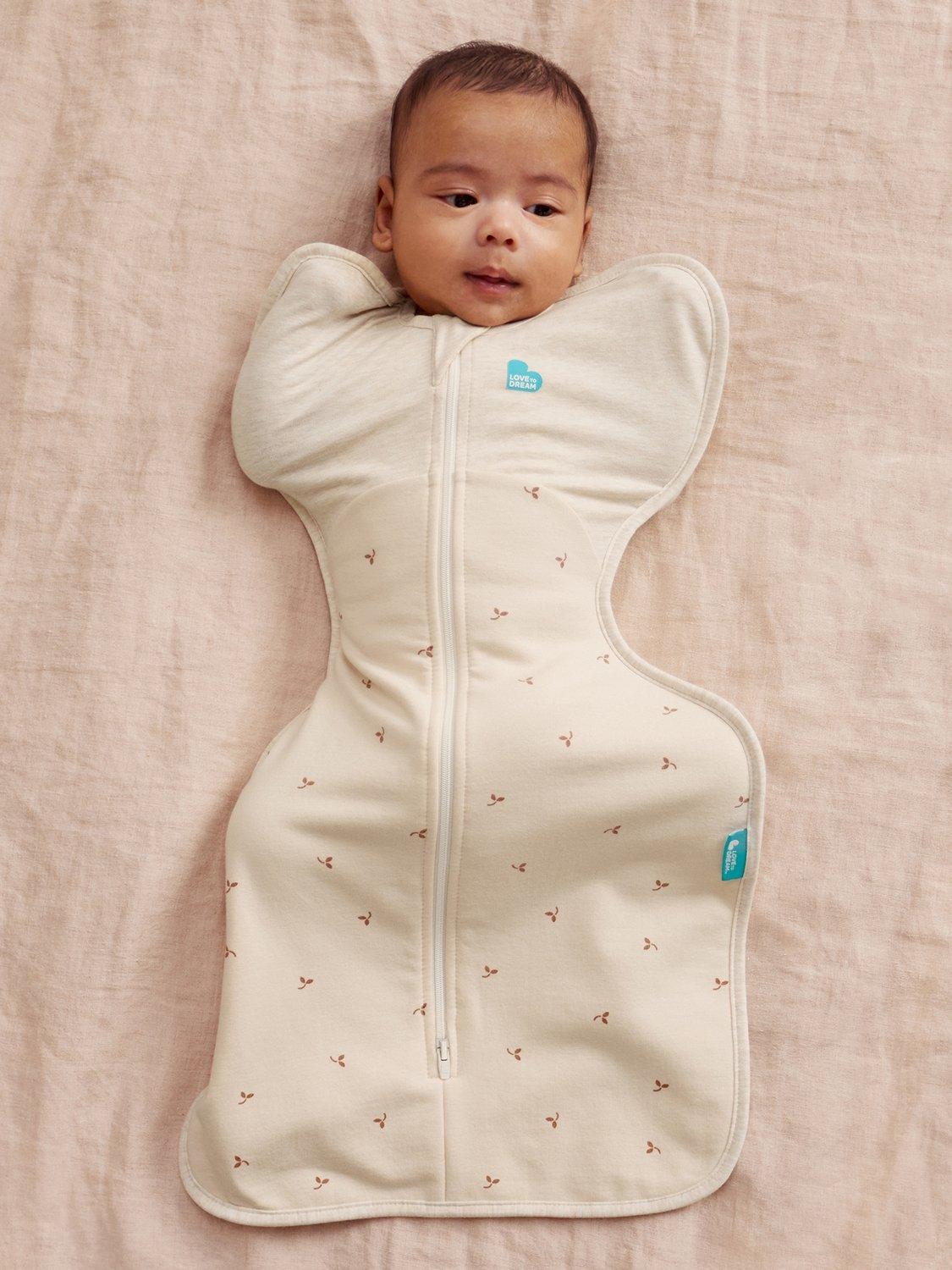 All Seasons Swaddle Up Baby Sleeping Bag, 1.5 Tog, White