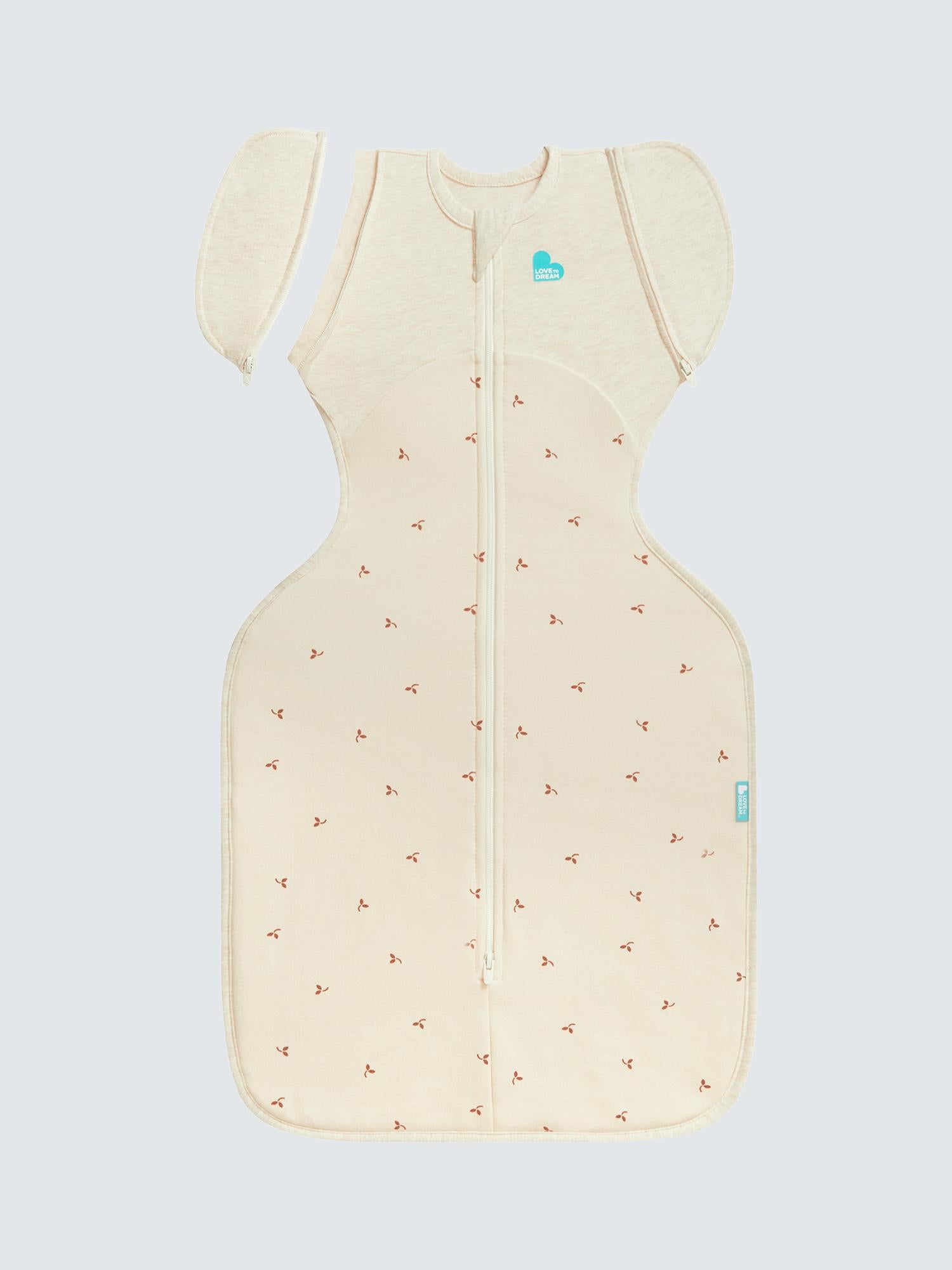 All Seasons Swaddle Up Transition Baby Sleeping Bag, 1.5 Tog, Cloud White