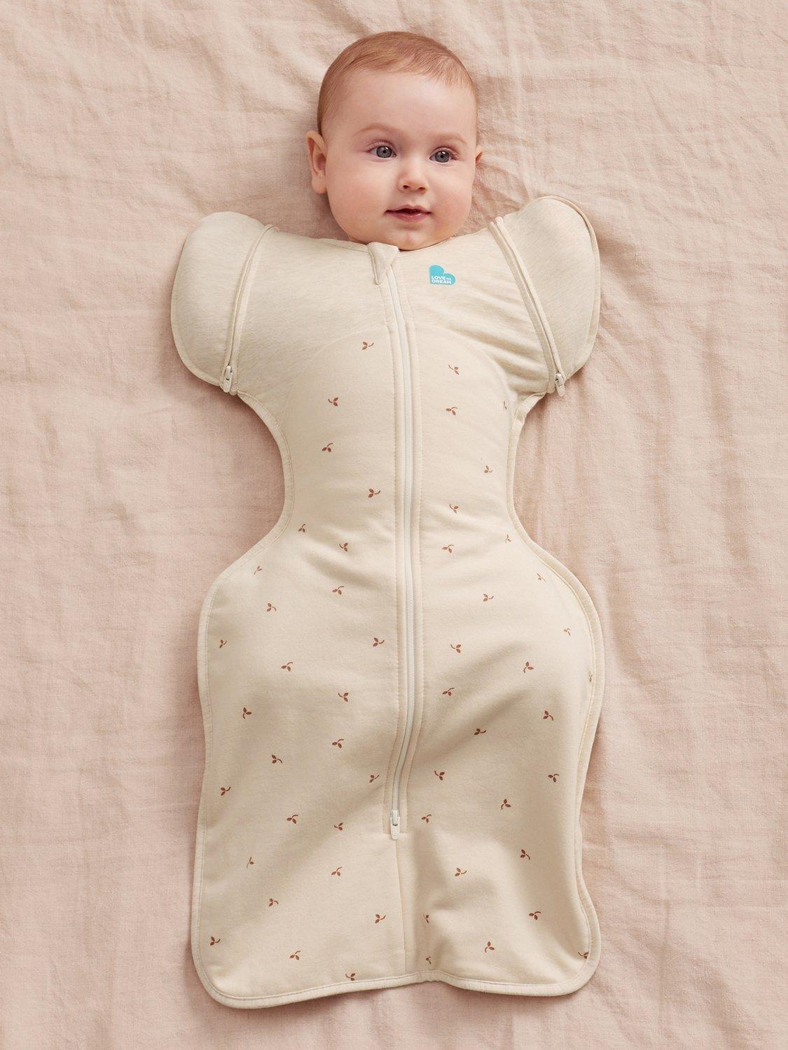 All Seasons Swaddle Up Transition Baby Sleeping Bag, 1.5 Tog, Cloud White