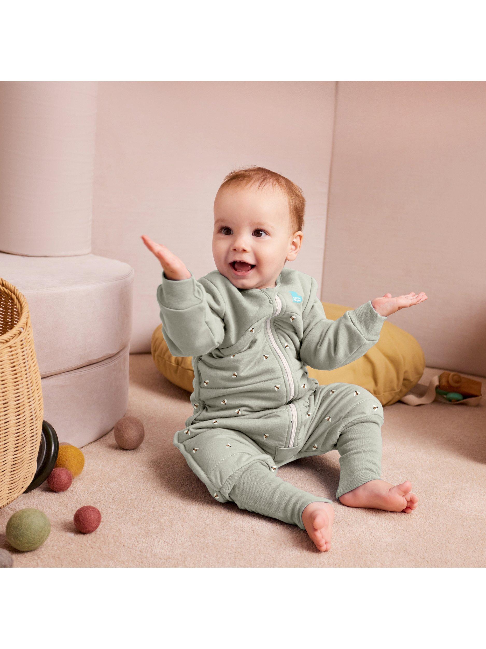 Sleep Suit Baby Sleeping Bag, 2.5 Tog, Bee's Olive