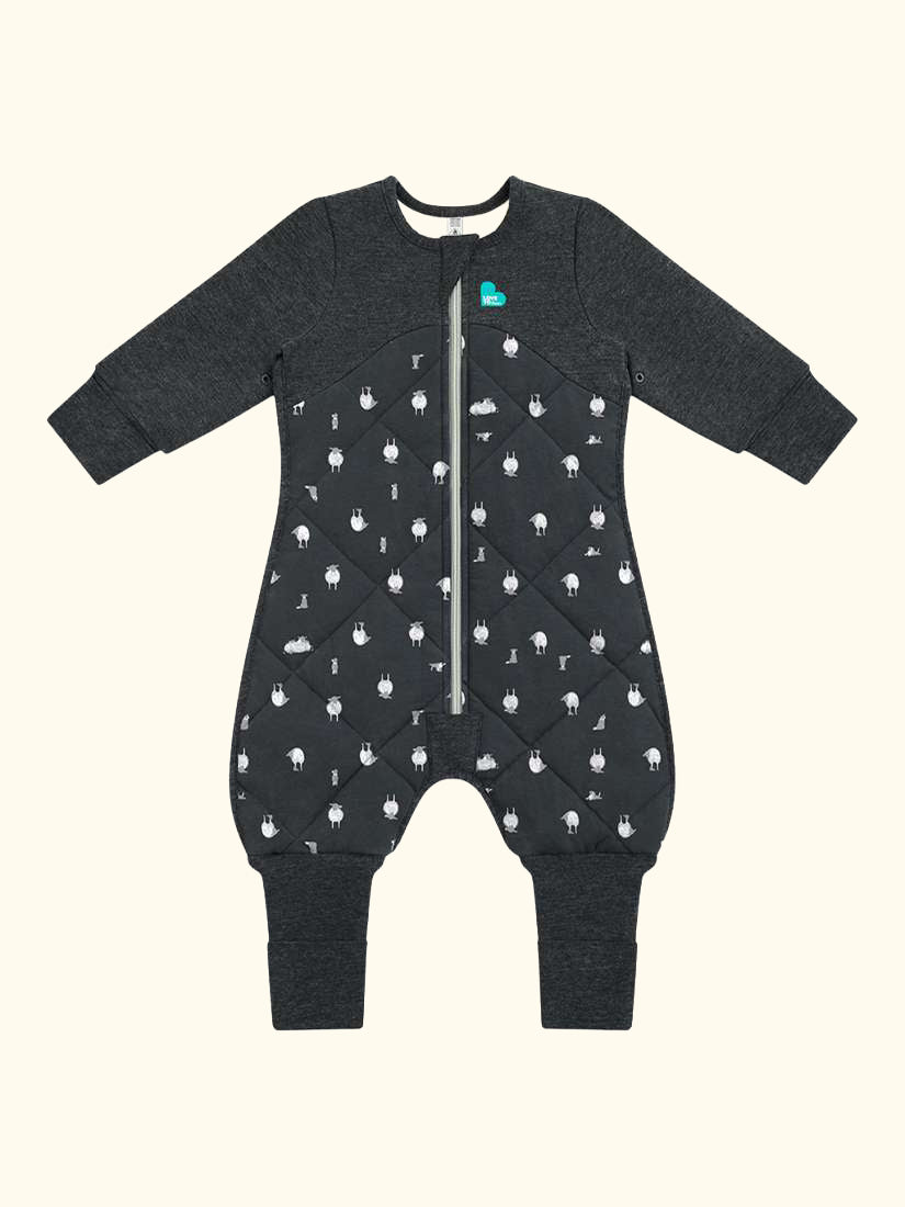 Organic Cotton & Merino Wool, Sleep Suit, 2.5 Tog, Charcoal
