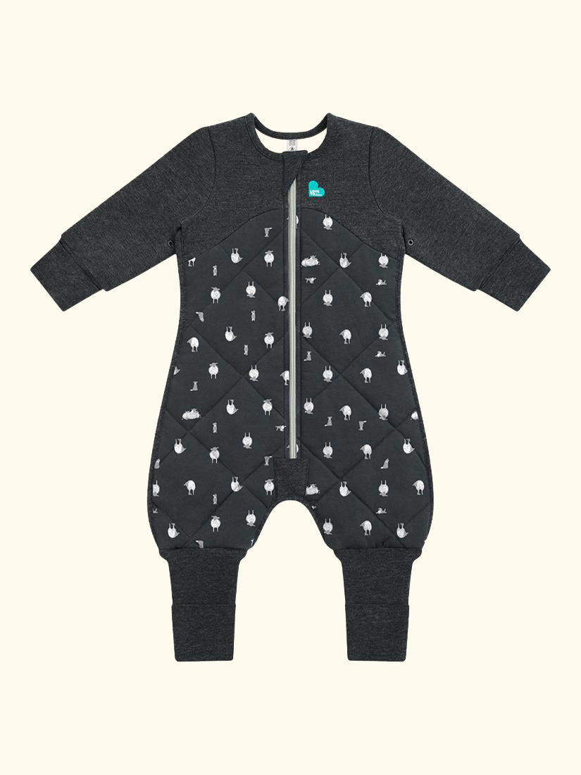 Organic Cotton & Merino Wool, Sleep Suit, 2.5 Tog, Charcoal