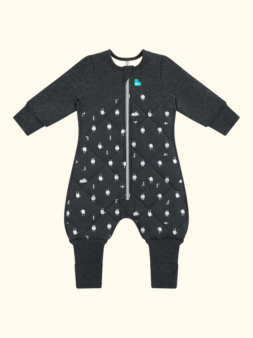 Organic Cotton & Merino Wool, Sleep Suit, 2.5 Tog, Charcoal
