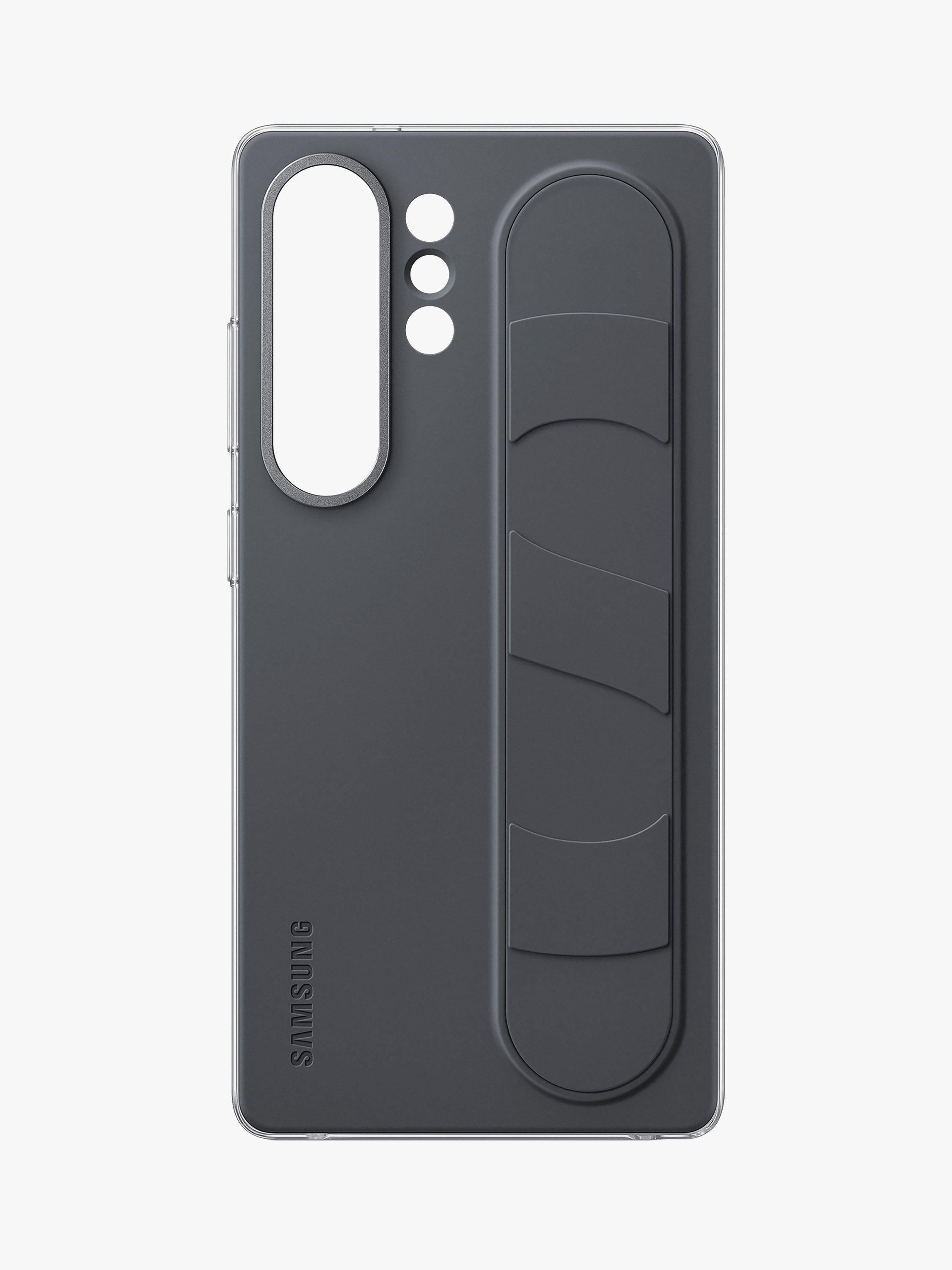 Galaxy S25 Ultra Silicone Grip Case with Stand, Black