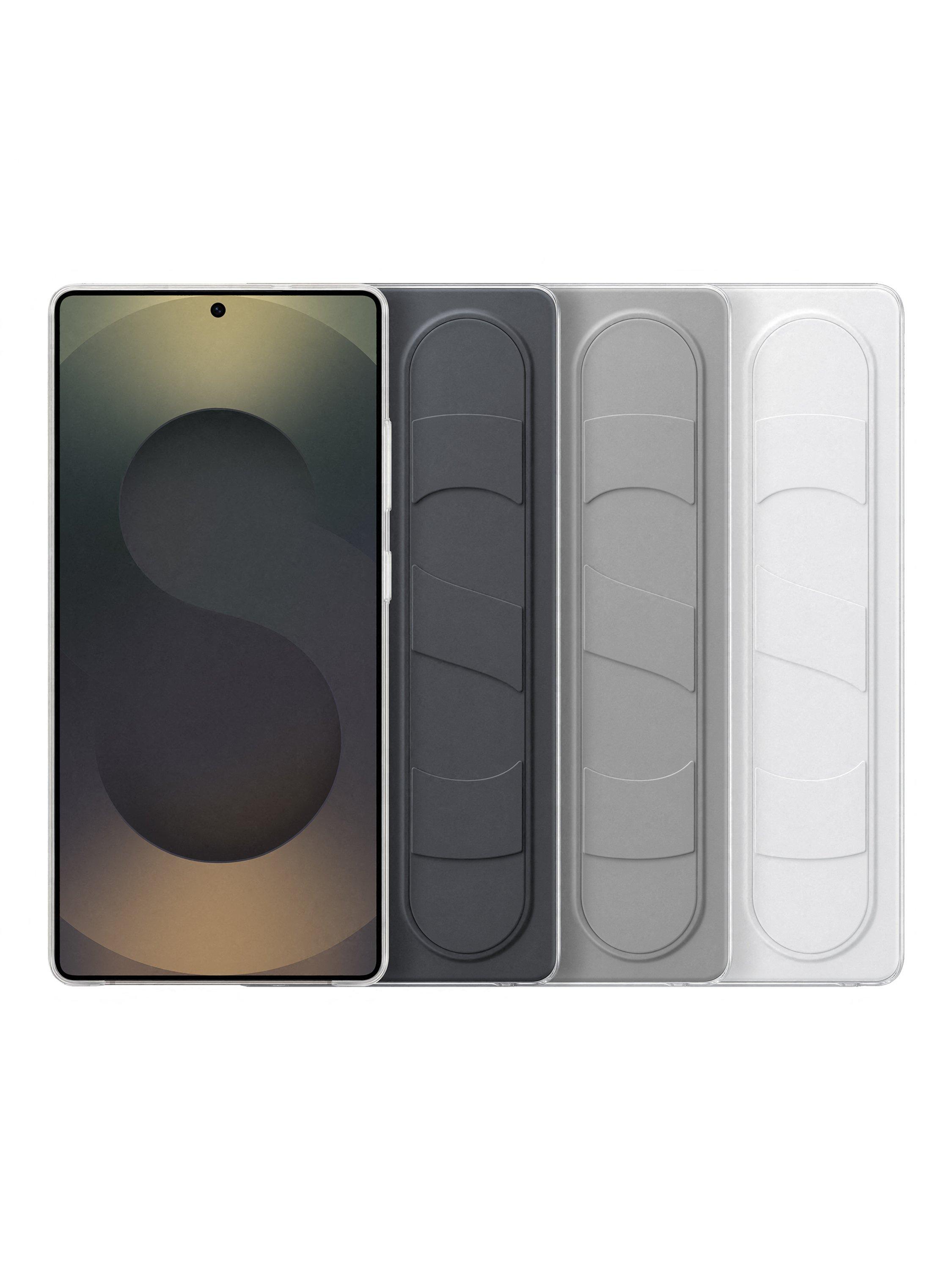 Galaxy S25 Ultra Silicone Grip Case with Stand, Black