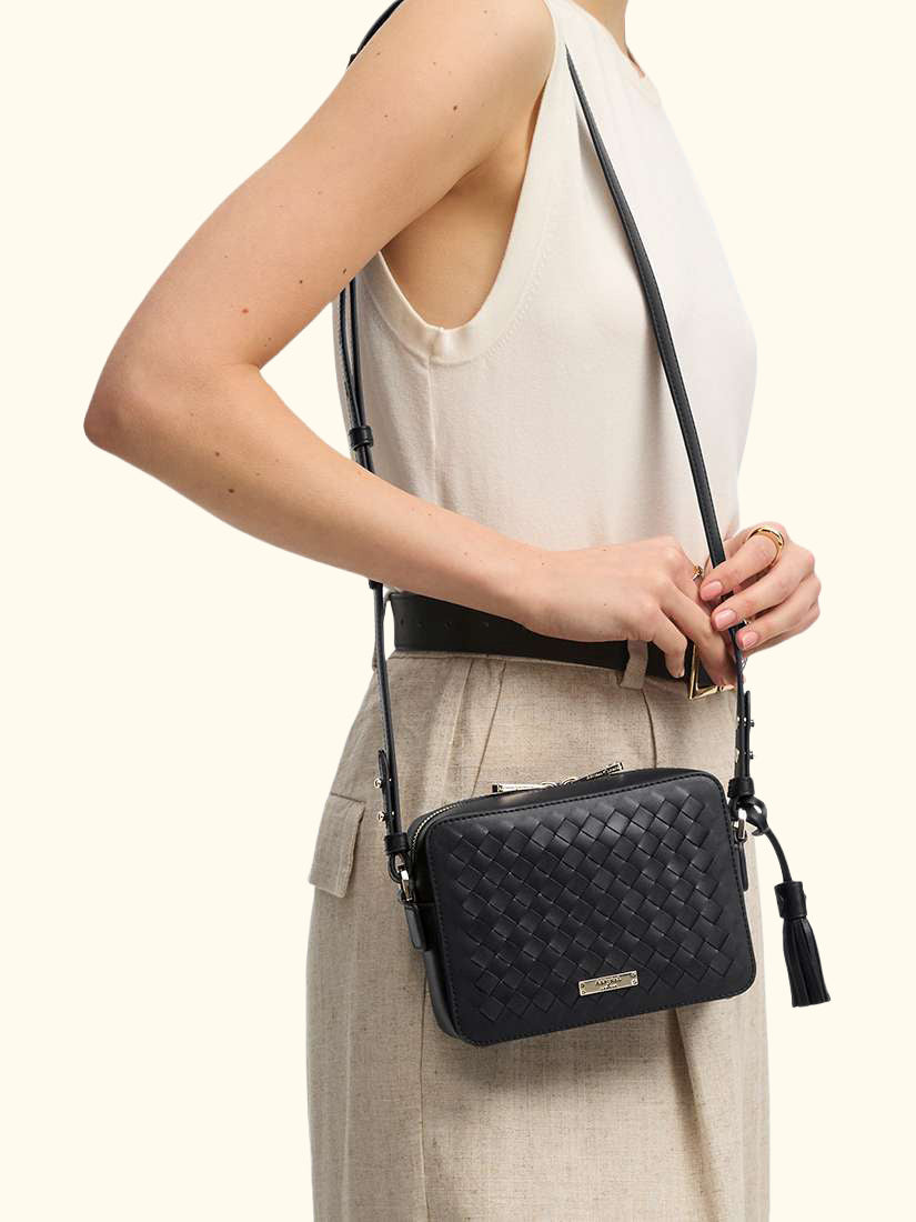 Leather Camera Crossbody Bag