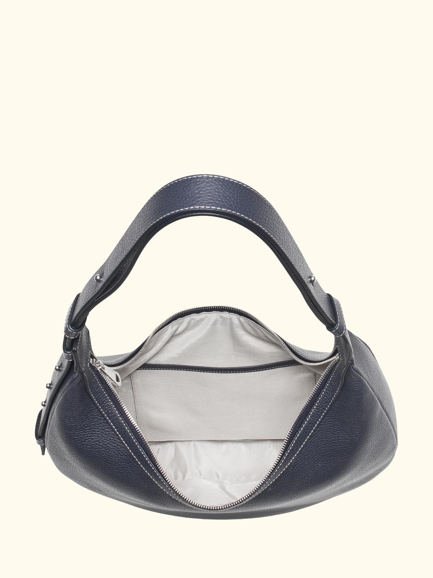 Hudson Leather Slouchy Crescent Bag