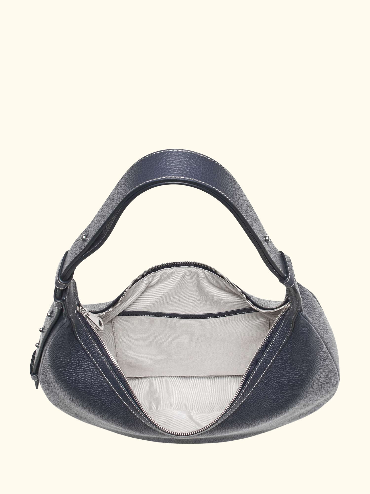 Hudson Leather Slouchy Crescent Bag