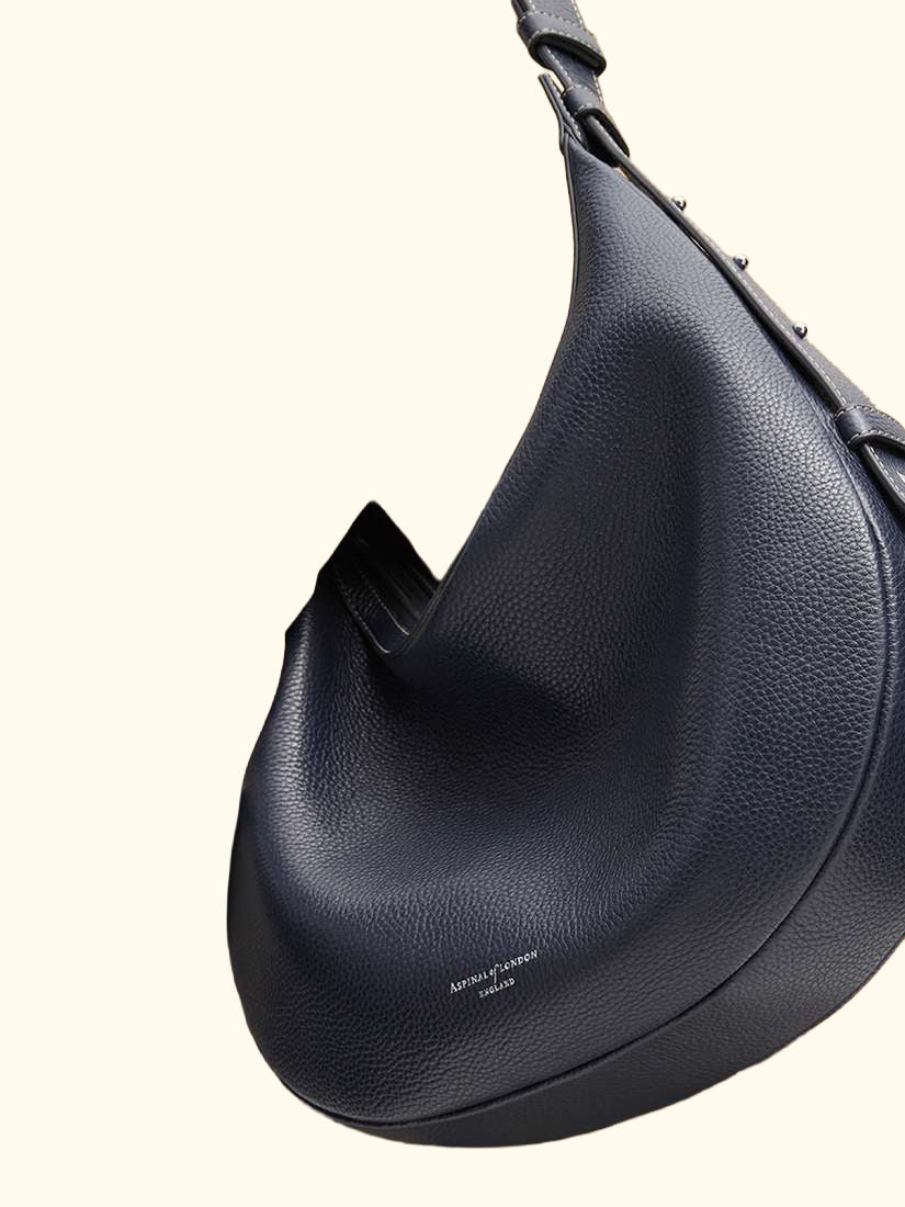 Hudson Leather Slouchy Crescent Bag