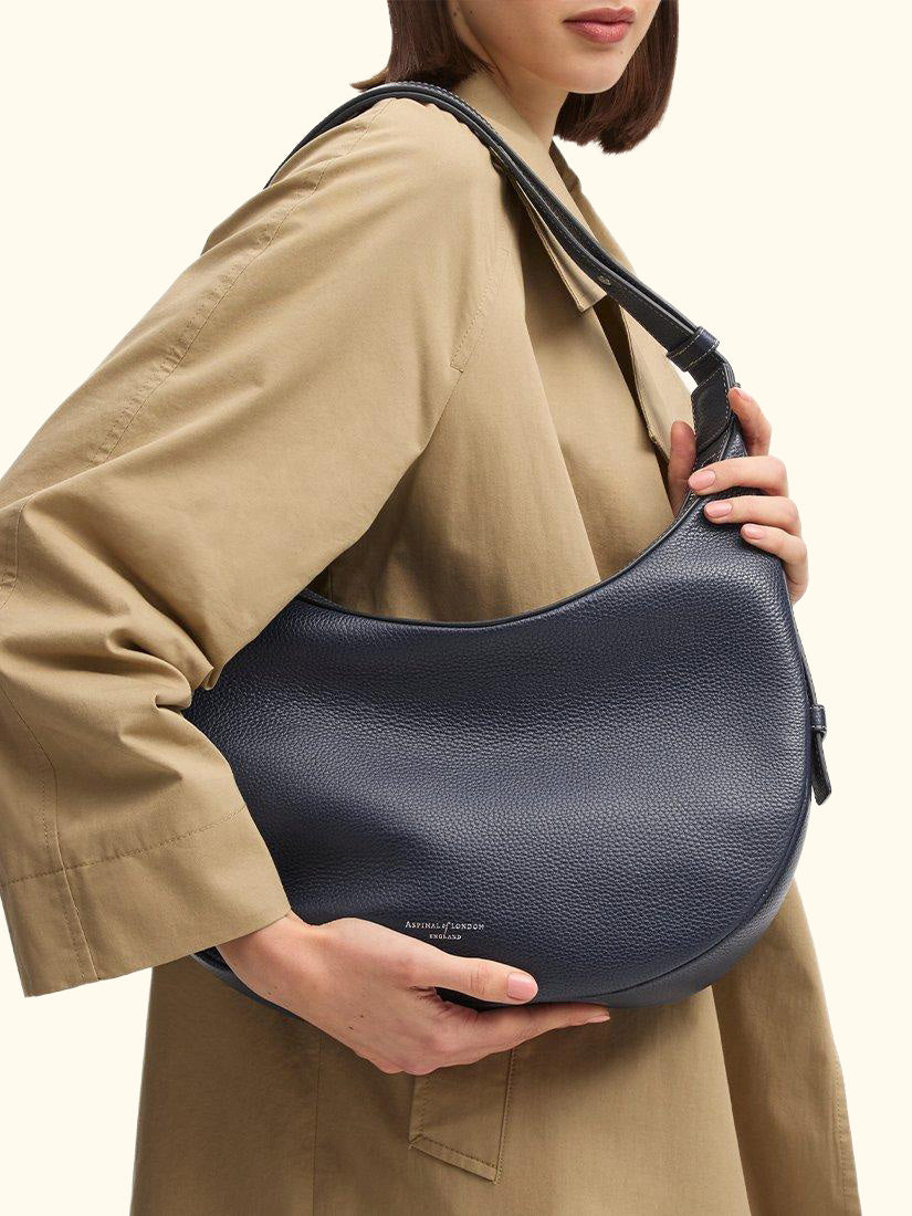 Hudson Leather Slouchy Crescent Bag