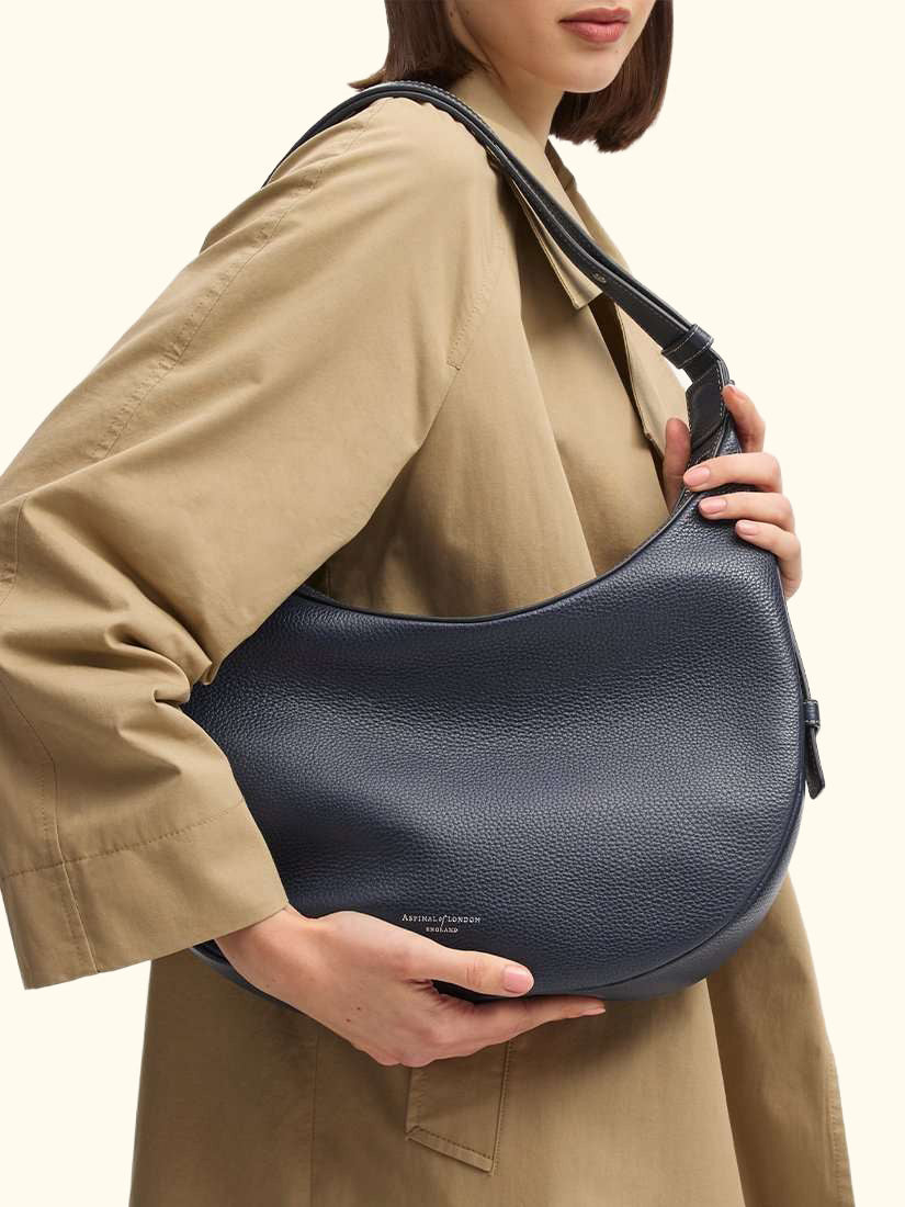 Hudson Leather Slouchy Crescent Bag