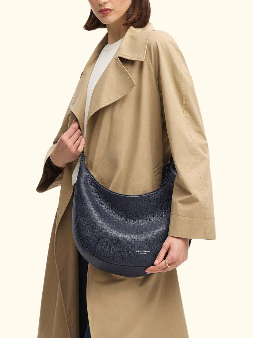 Hudson Leather Slouchy Crescent Bag