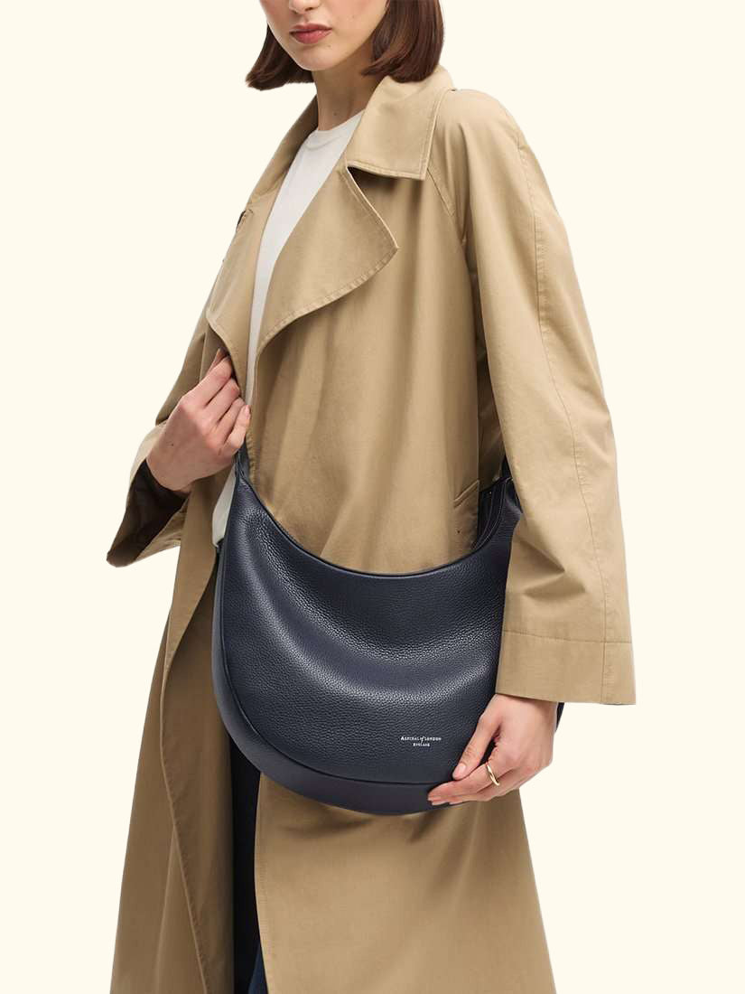 Hudson Leather Slouchy Crescent Bag