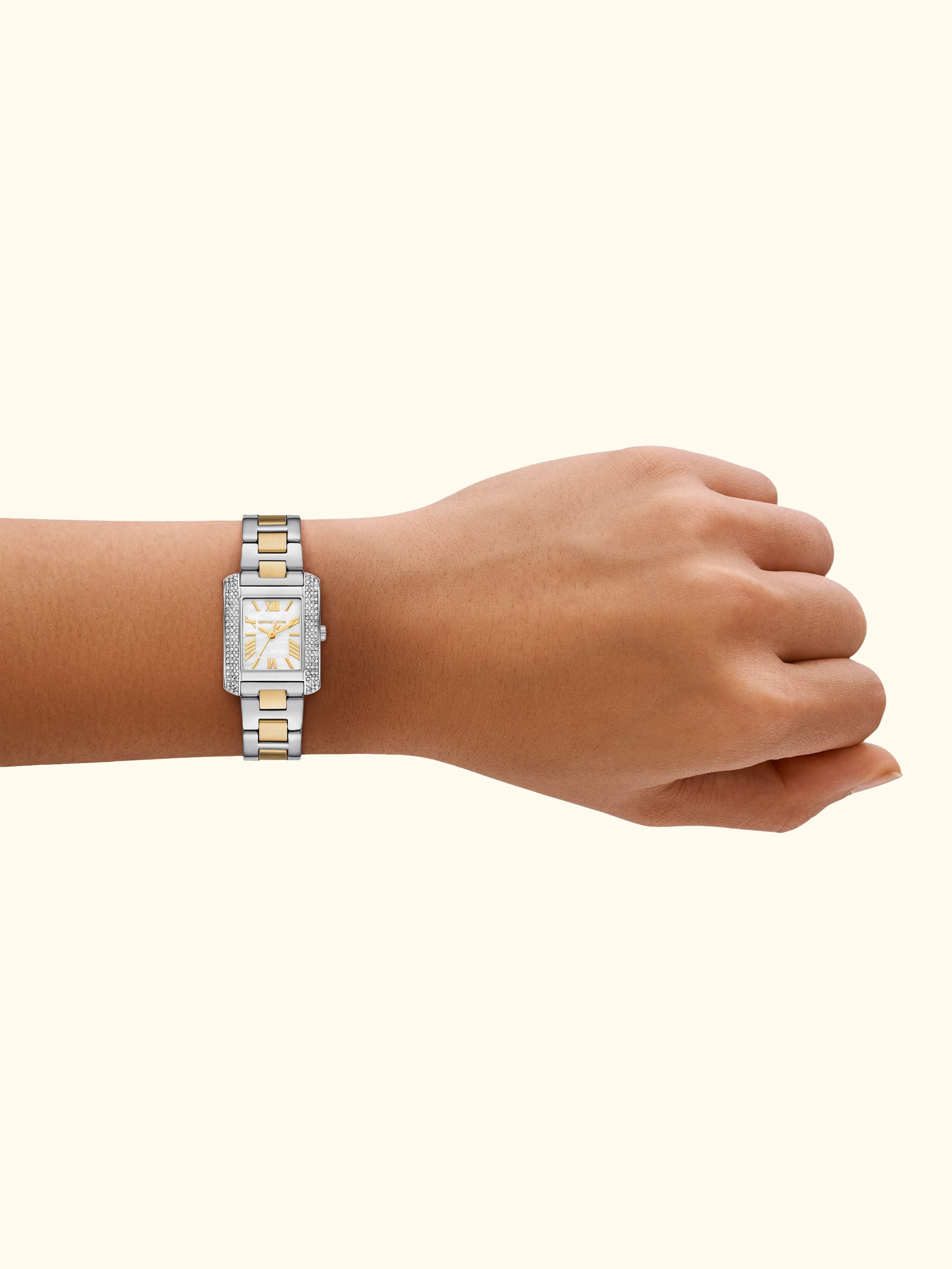 MK4882 Women's Mother of Pearl Crystal Bracelet Strap Watch