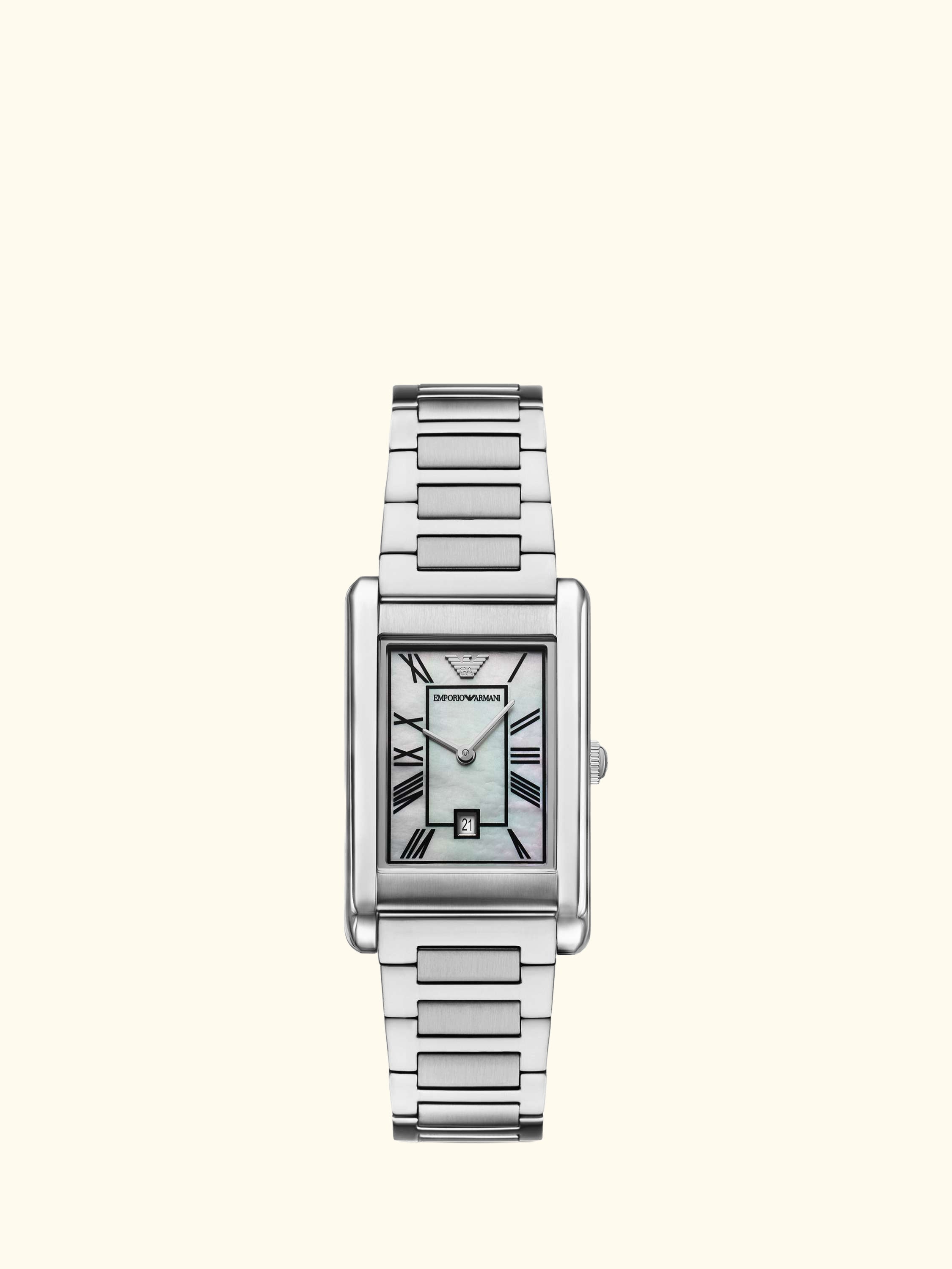 AR11664 Men's Date Bracelet Strap Watch, Silver