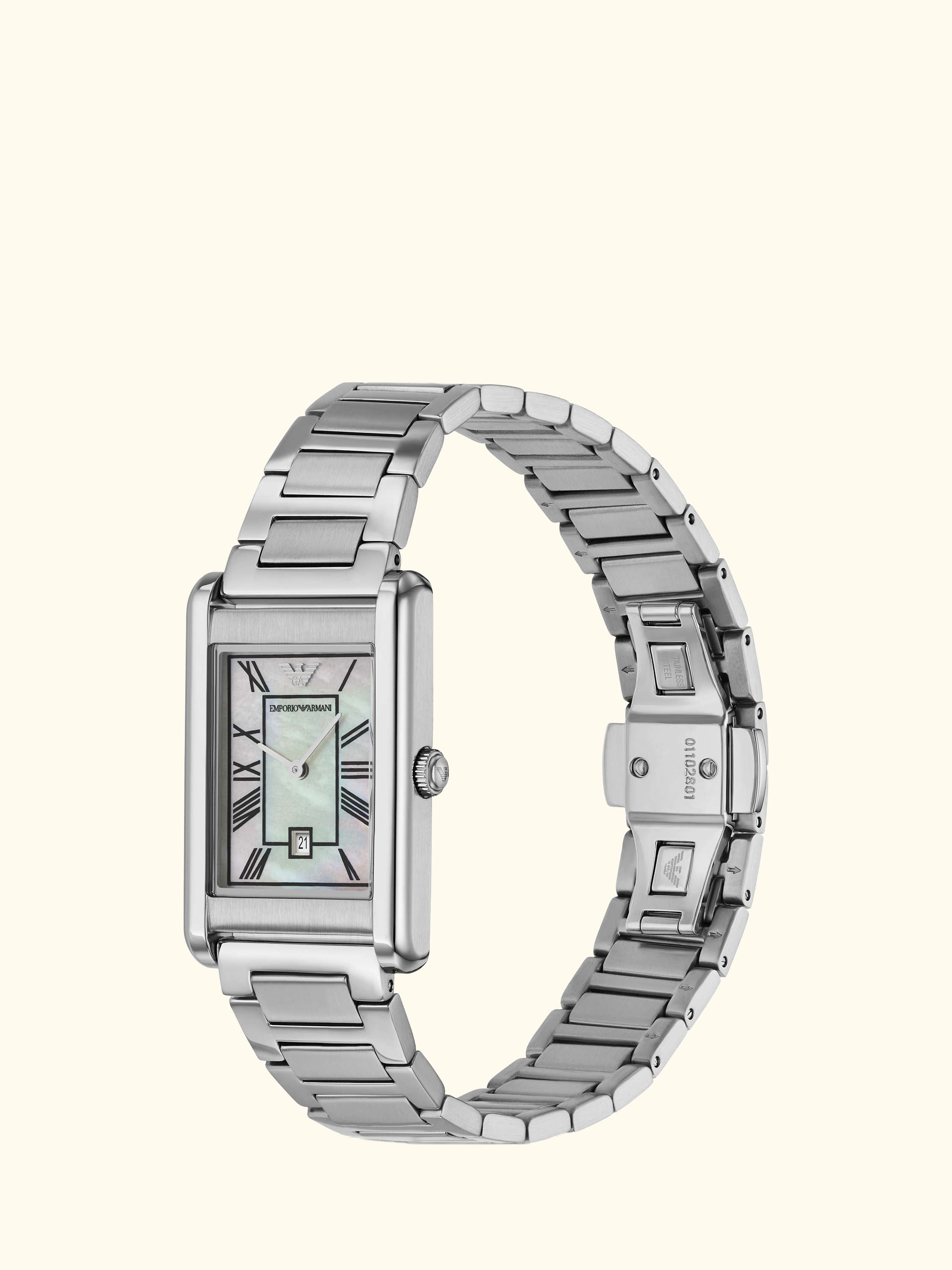 AR11664 Men's Date Bracelet Strap Watch, Silver
