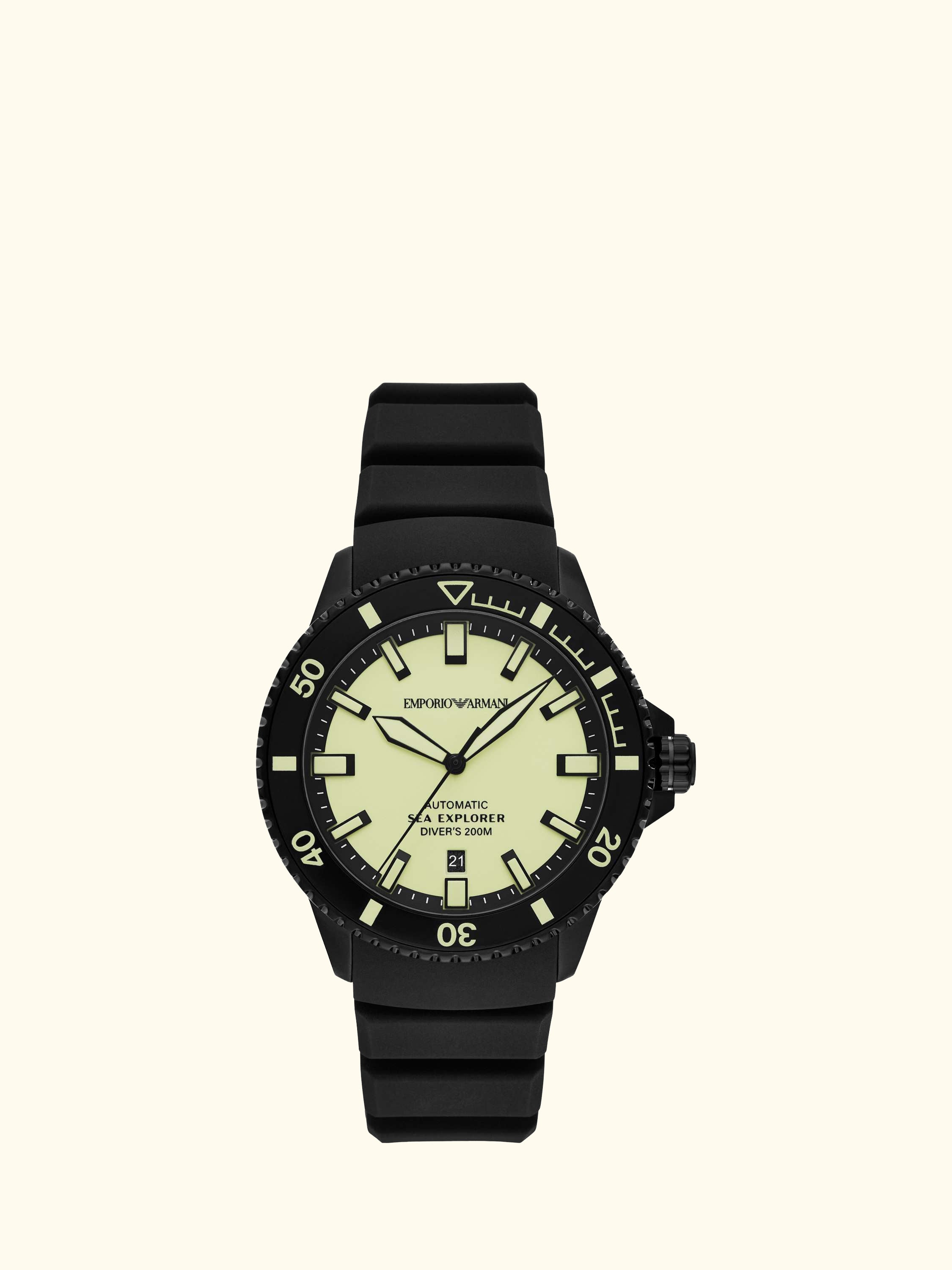 AR60085 Men's Sea Explorer Automatic Silicone Strap Watch