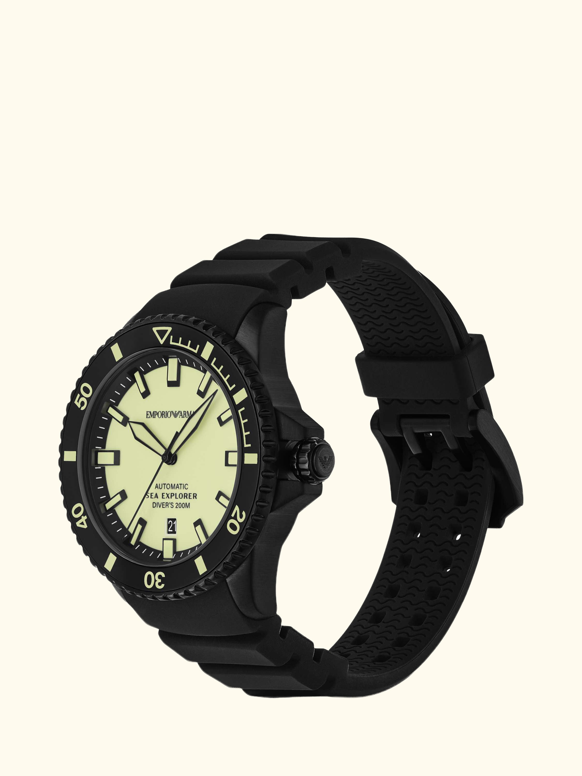 AR60085 Men's Sea Explorer Automatic Silicone Strap Watch