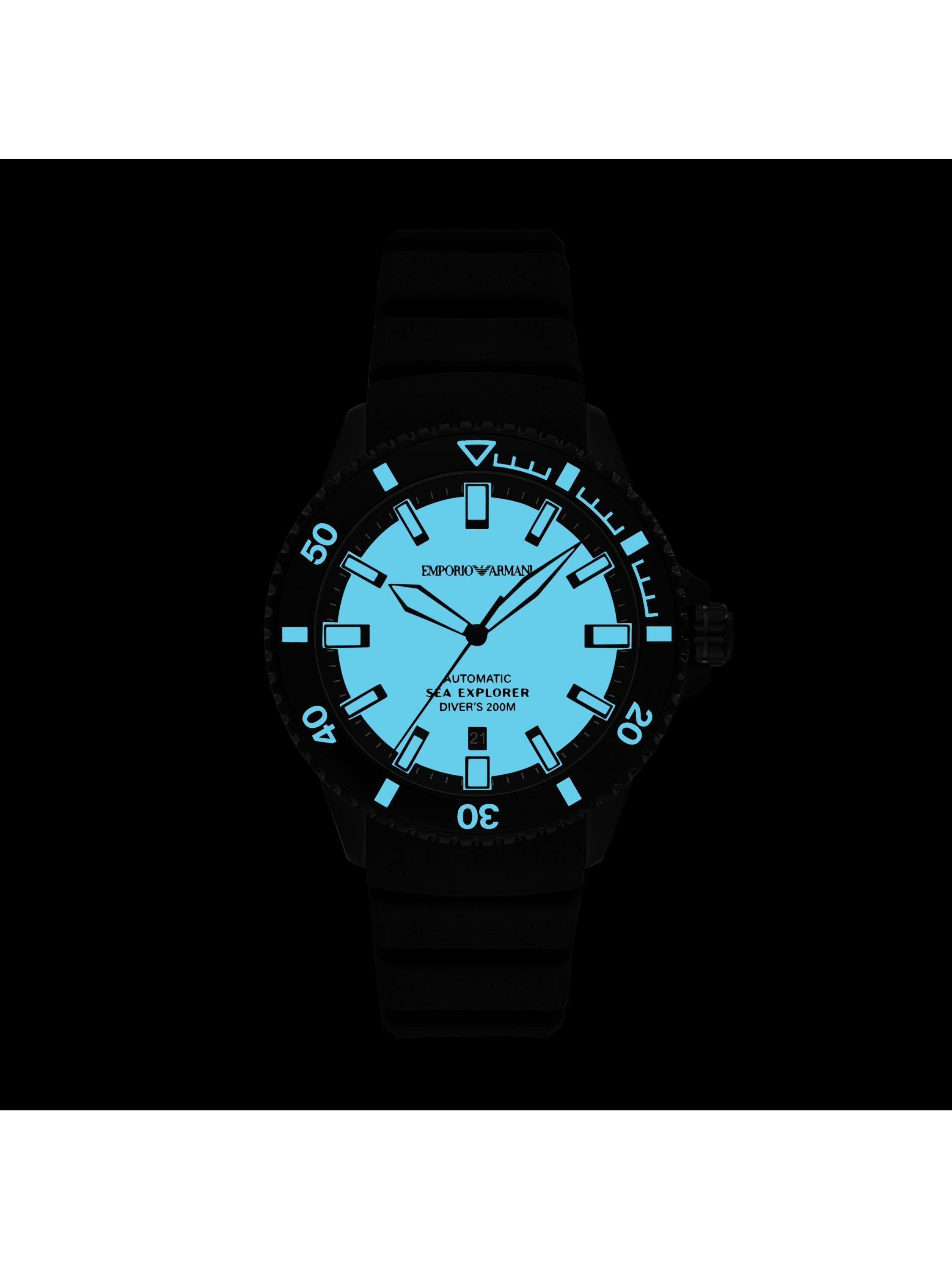 AR60085 Men's Sea Explorer Automatic Silicone Strap Watch