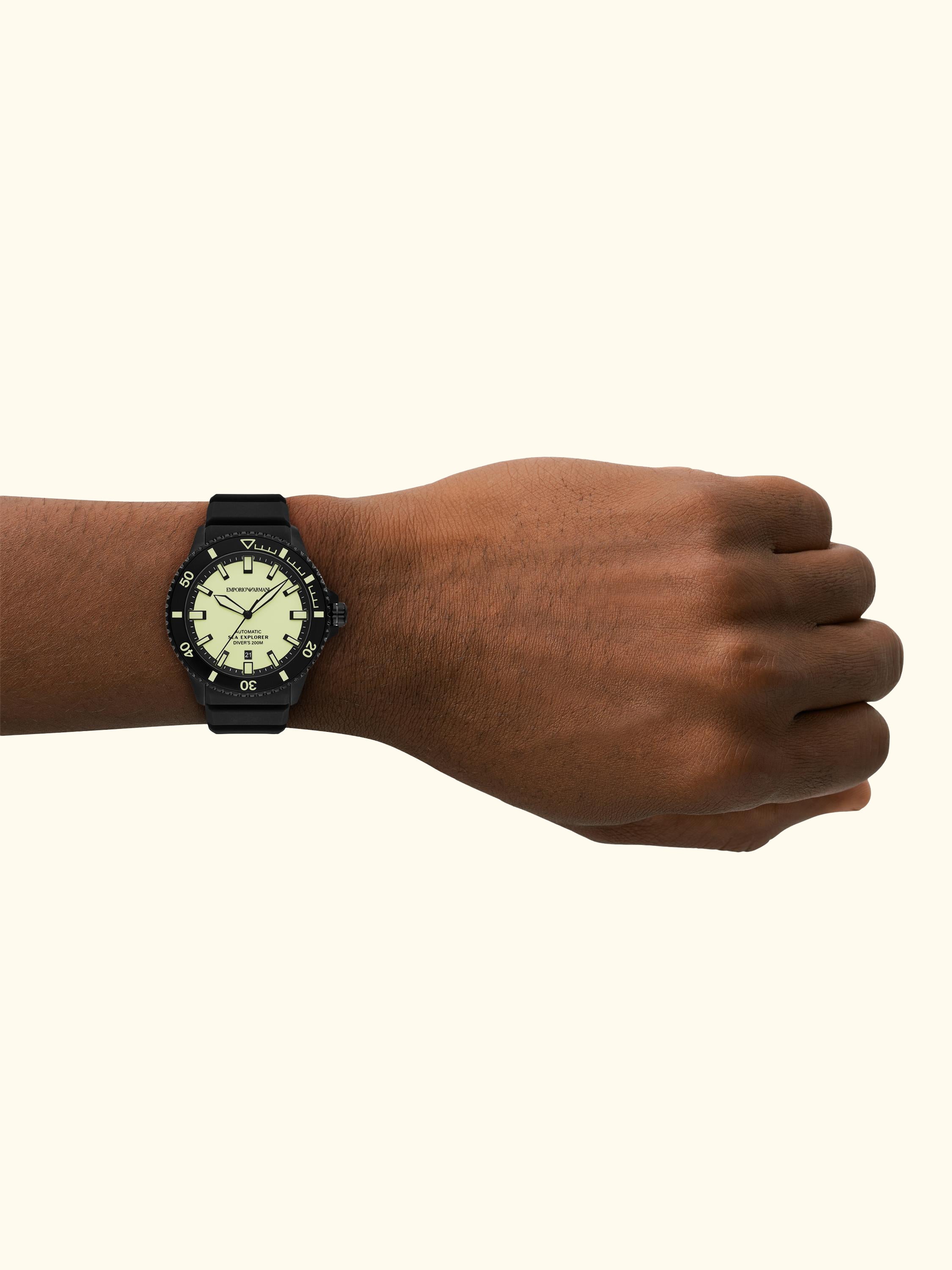 AR60085 Men's Sea Explorer Automatic Silicone Strap Watch