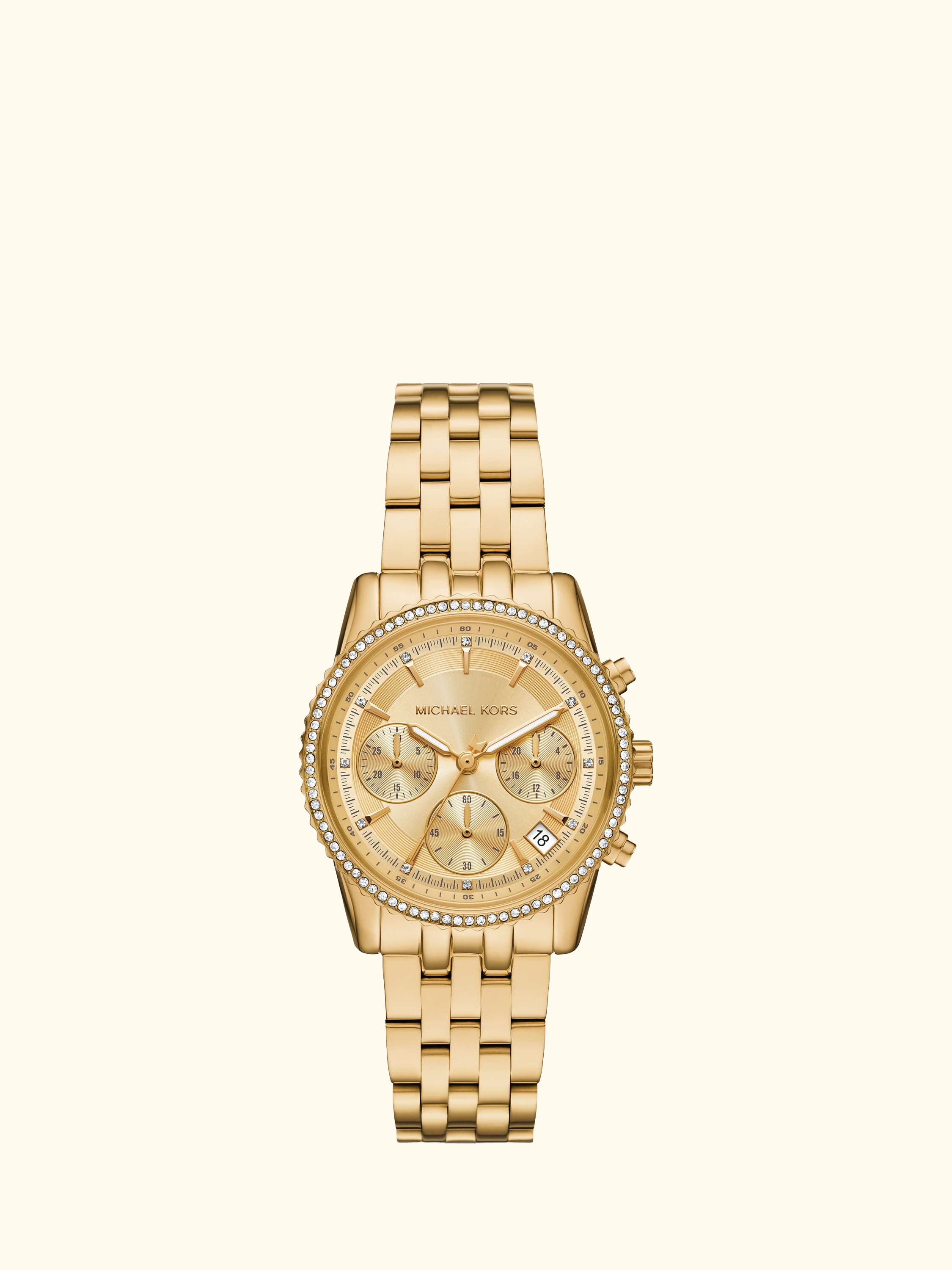 MK7530 Women's Mini Bryant Chronograph Bracelet Strap Watch, Gold