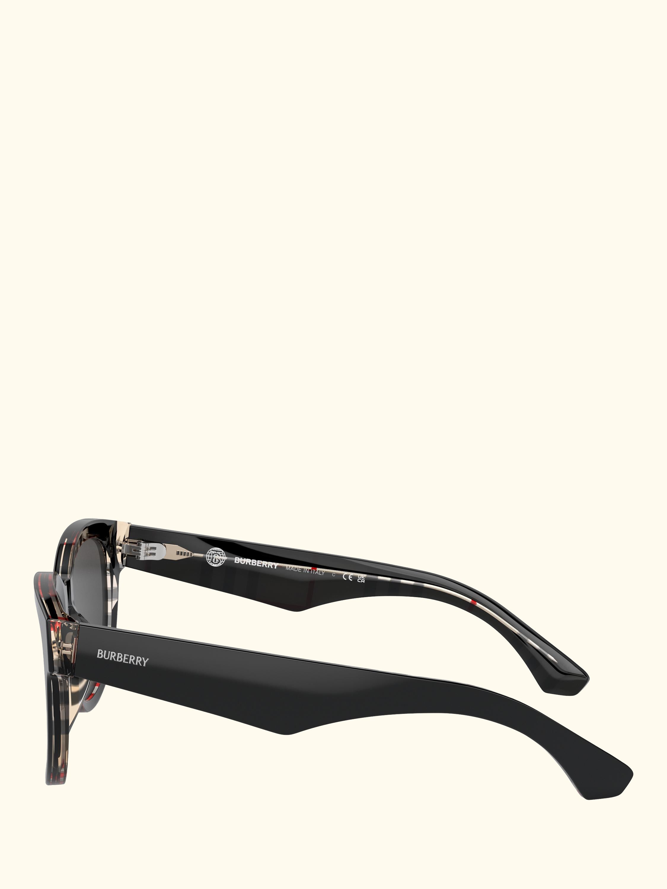 BE4432 Women's Oval Sunglasses, Black