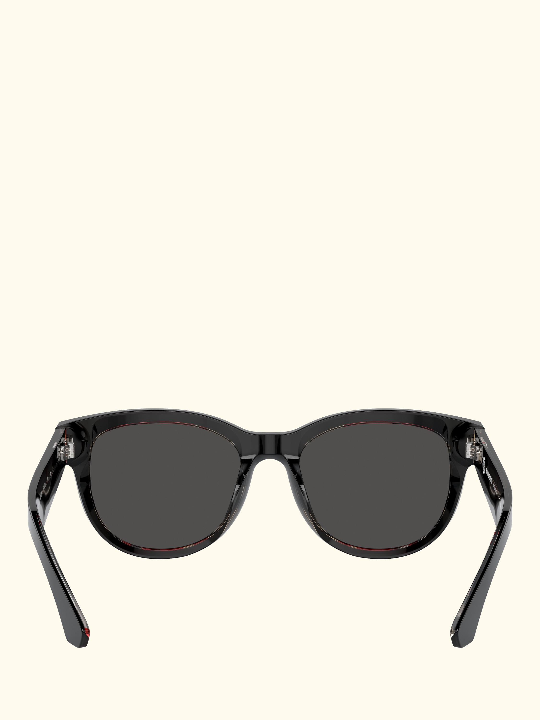 BE4432 Women's Oval Sunglasses, Black
