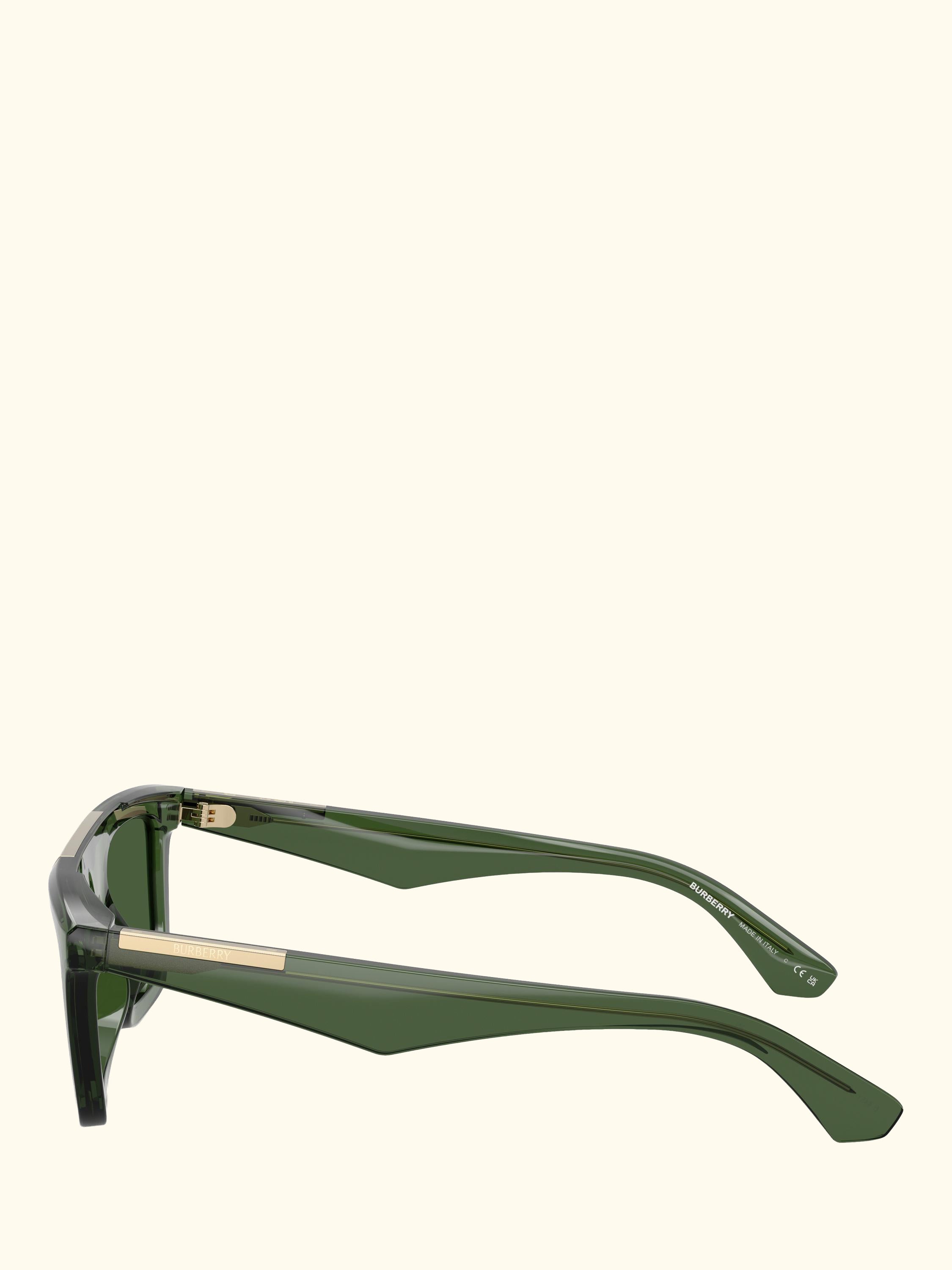 BE4451U Men's Rectangular Sunglasses, Green