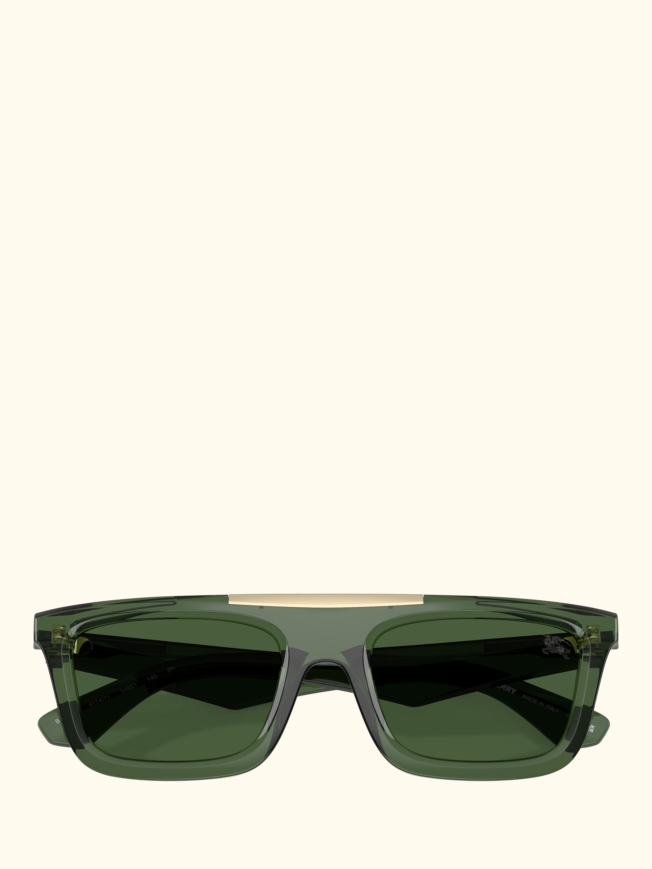 BE4451U Men's Rectangular Sunglasses, Green