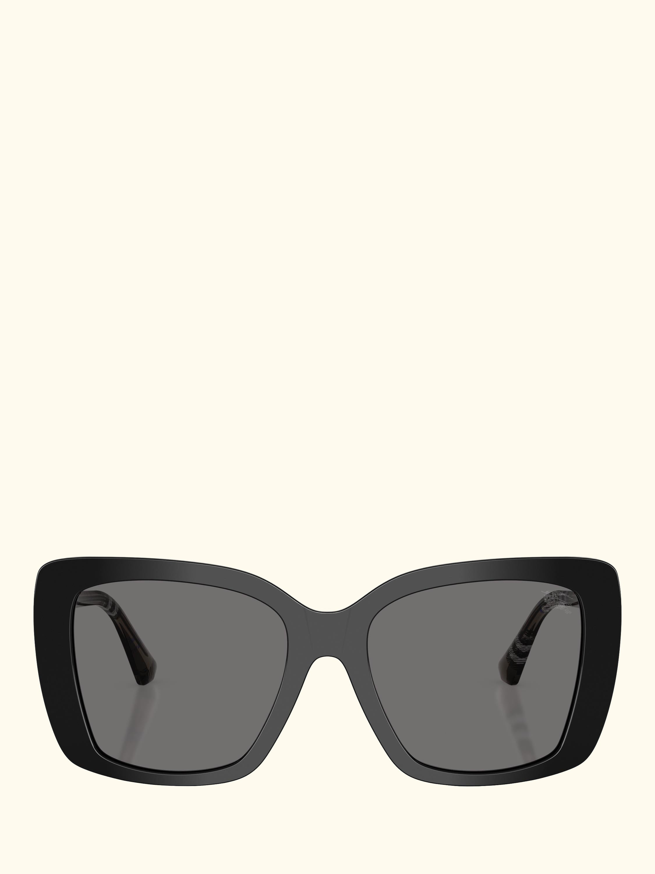 BE4456 Women's Polarised Square Sunglasses, Black/Grey
