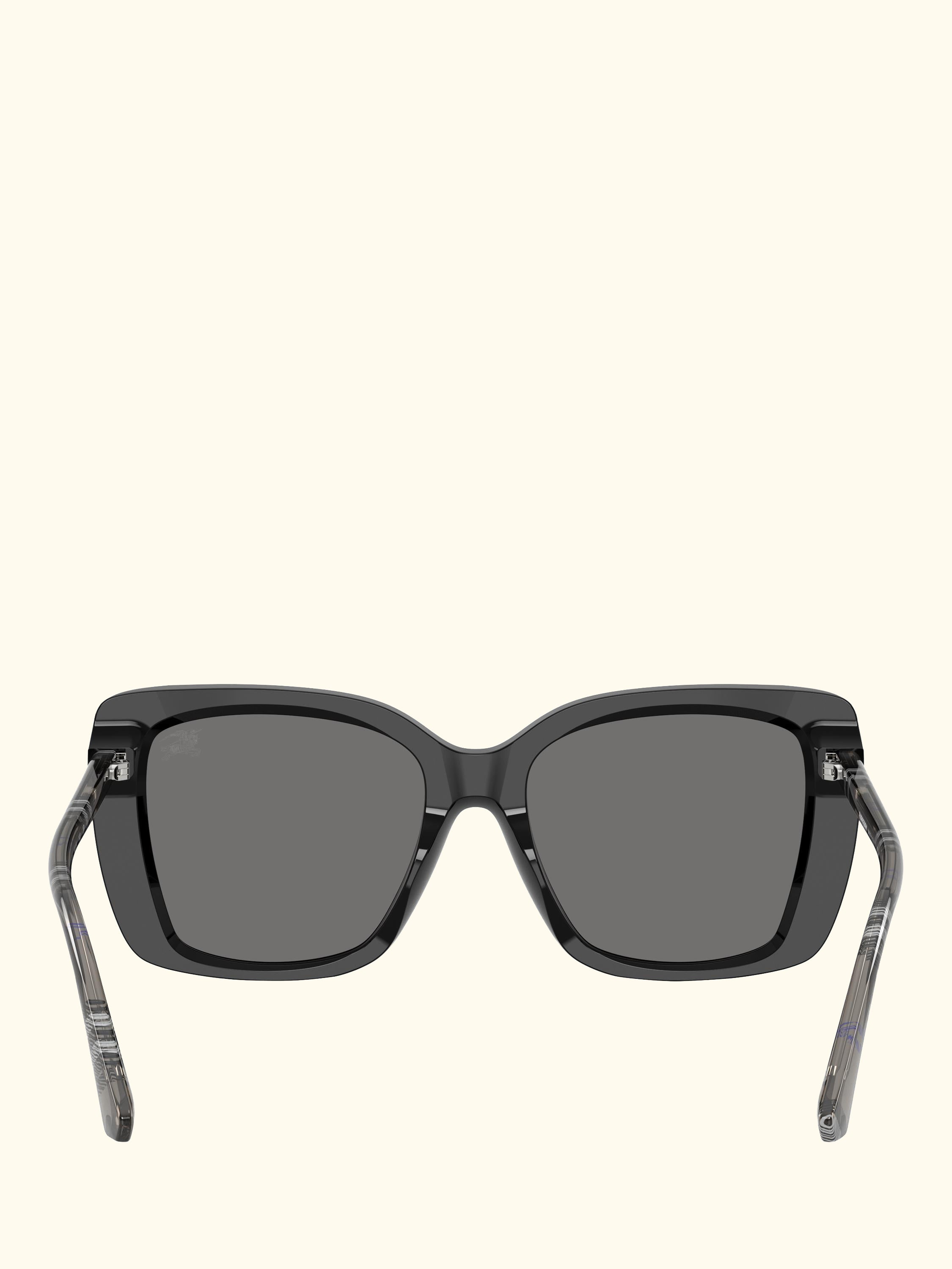 BE4456 Women's Polarised Square Sunglasses, Black/Grey