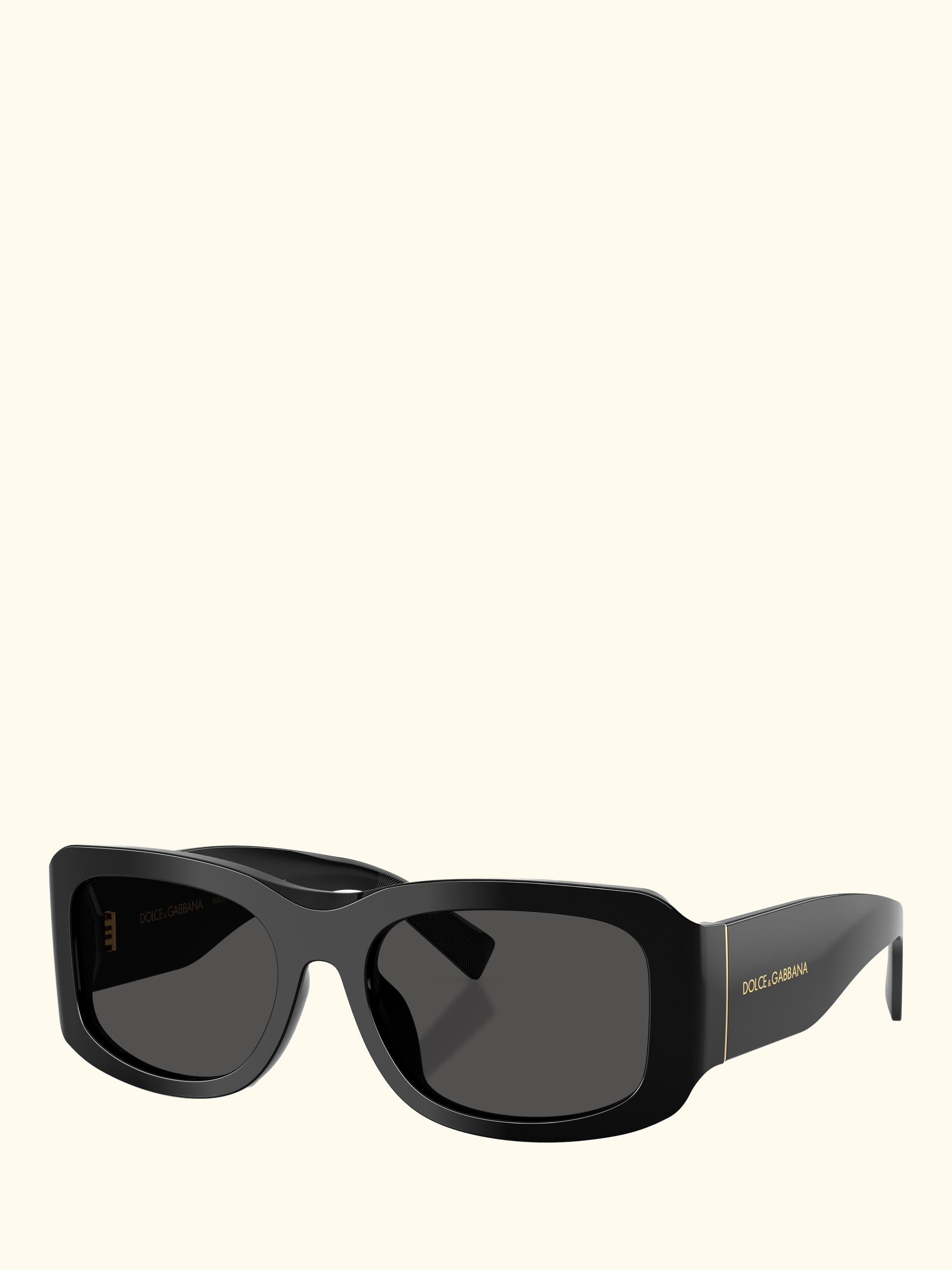 DG4503 Men's Rectangular Sunglasses, Black