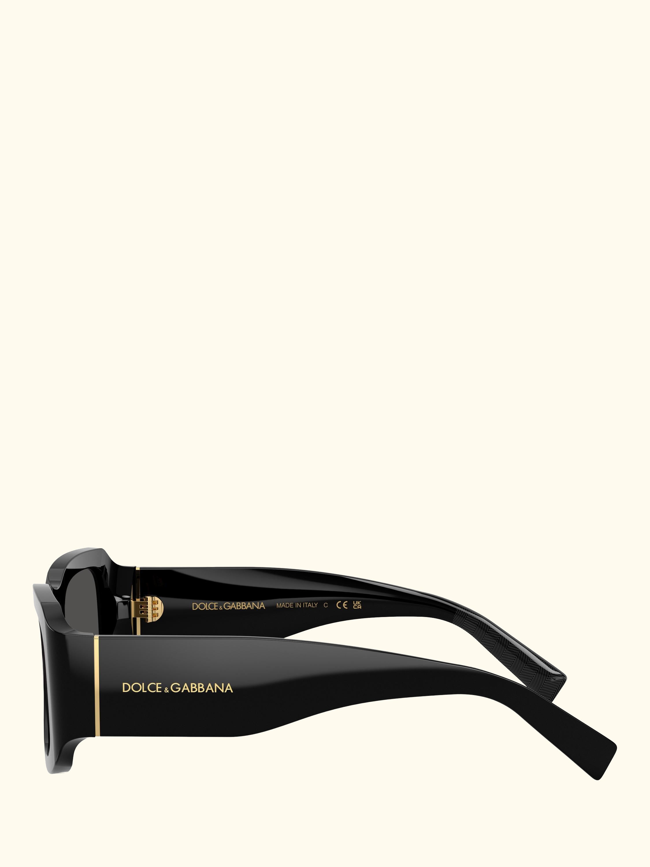 DG4503 Men's Rectangular Sunglasses, Black
