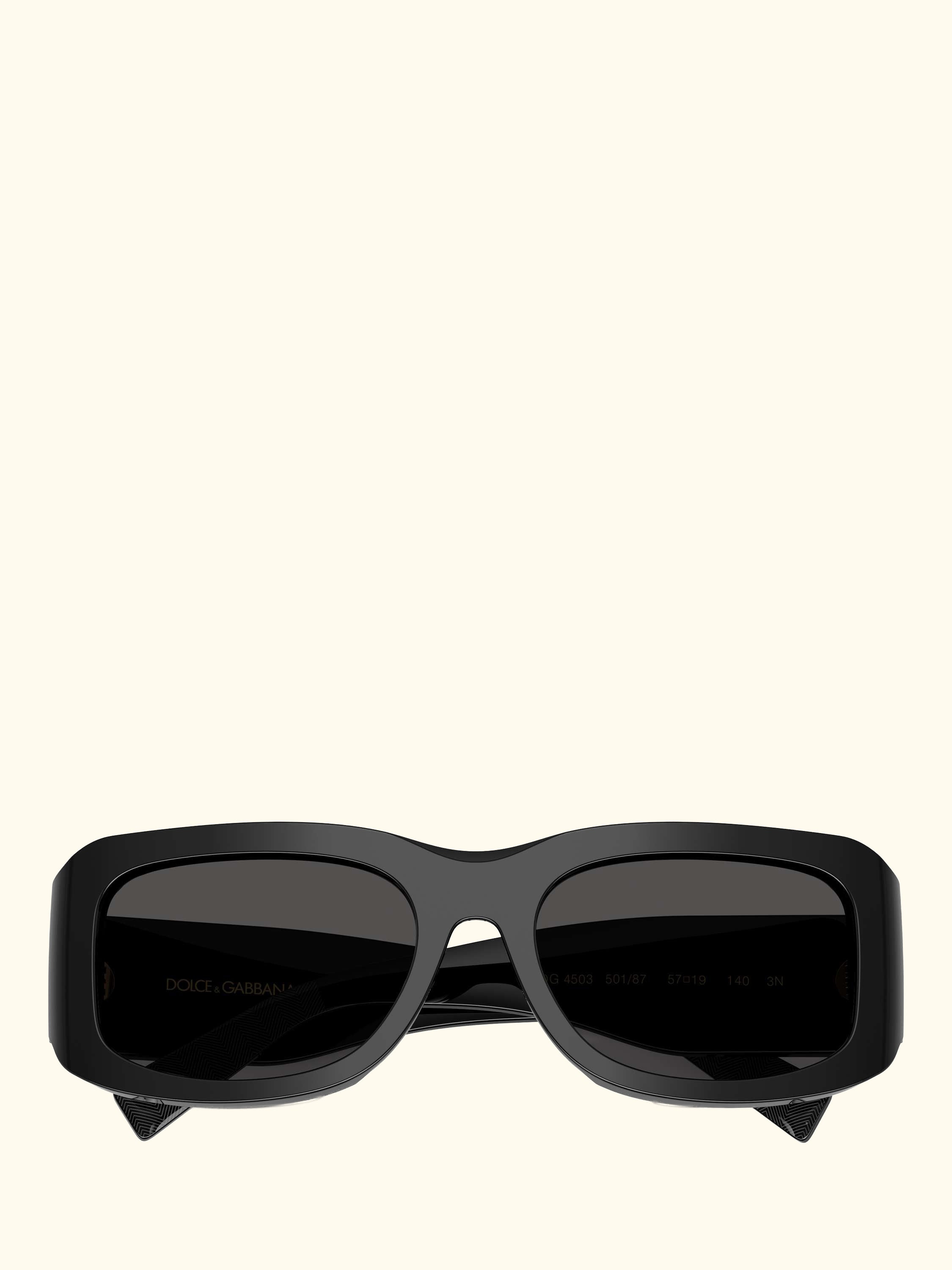 DG4503 Men's Rectangular Sunglasses, Black