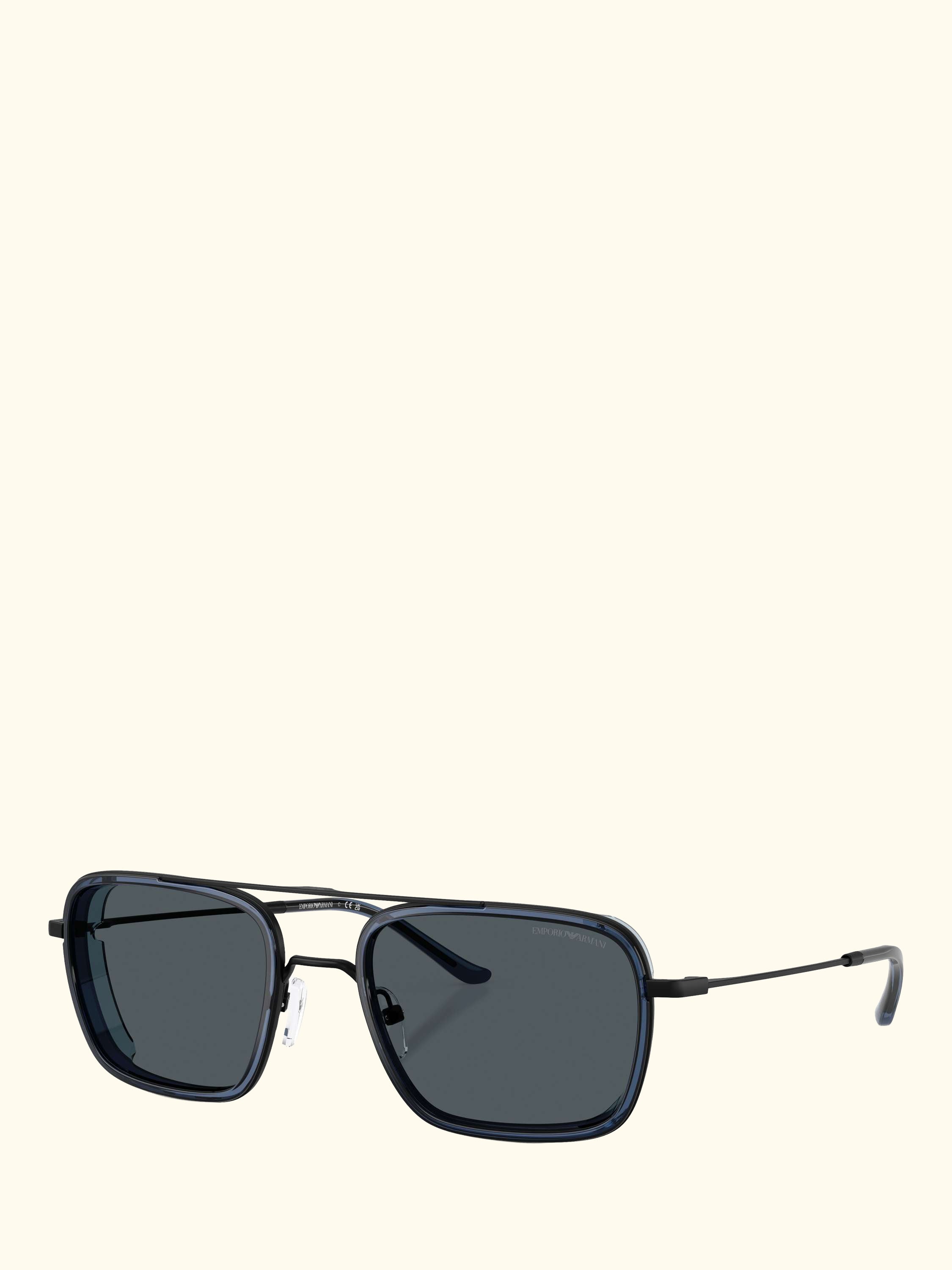 EA2162 Square Sunglasses, Black