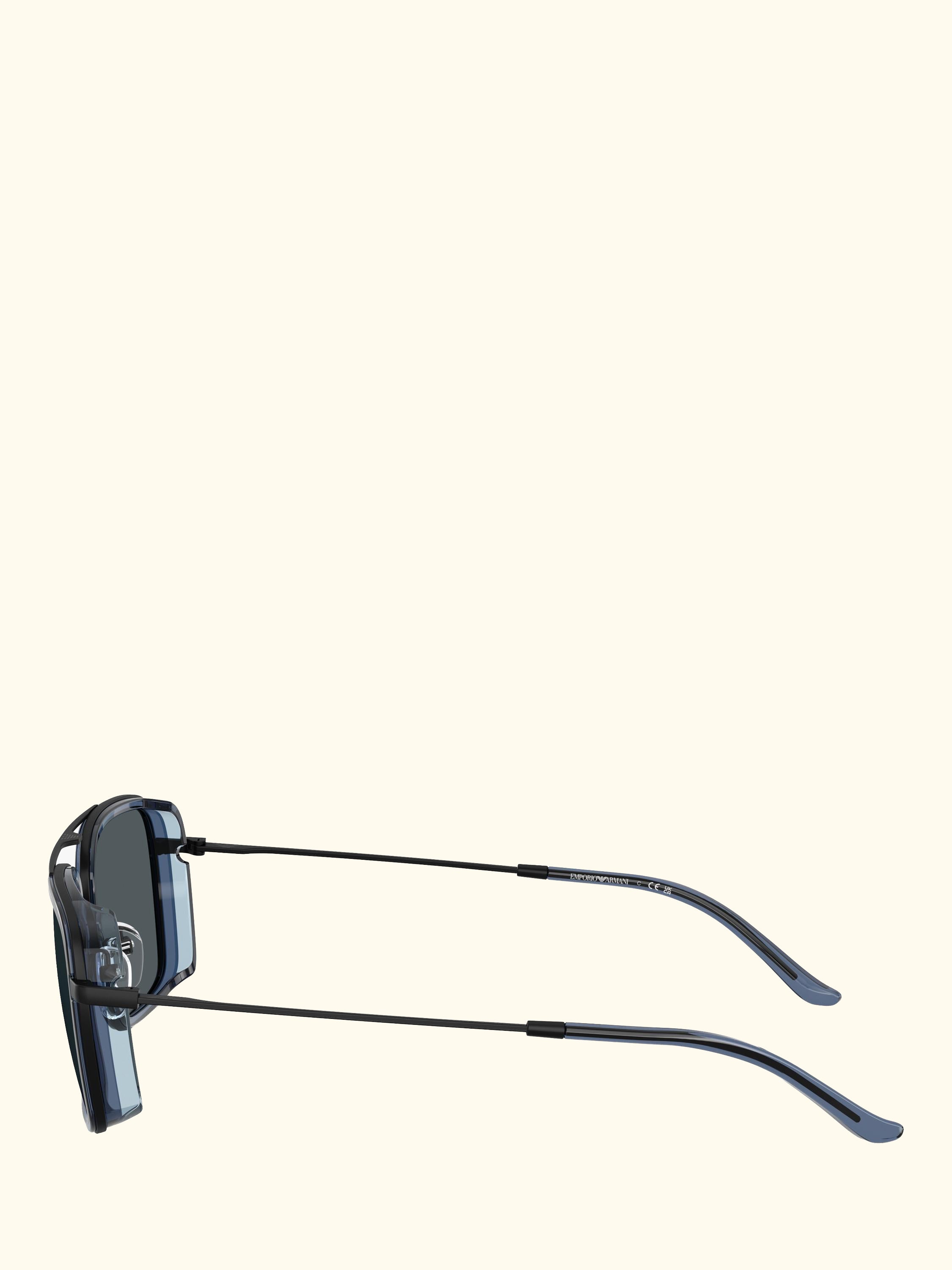 EA2162 Square Sunglasses, Black