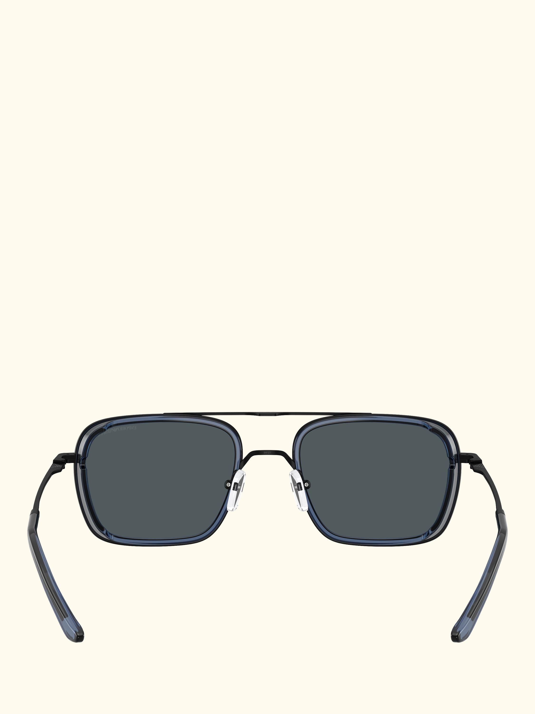 EA2162 Square Sunglasses, Black