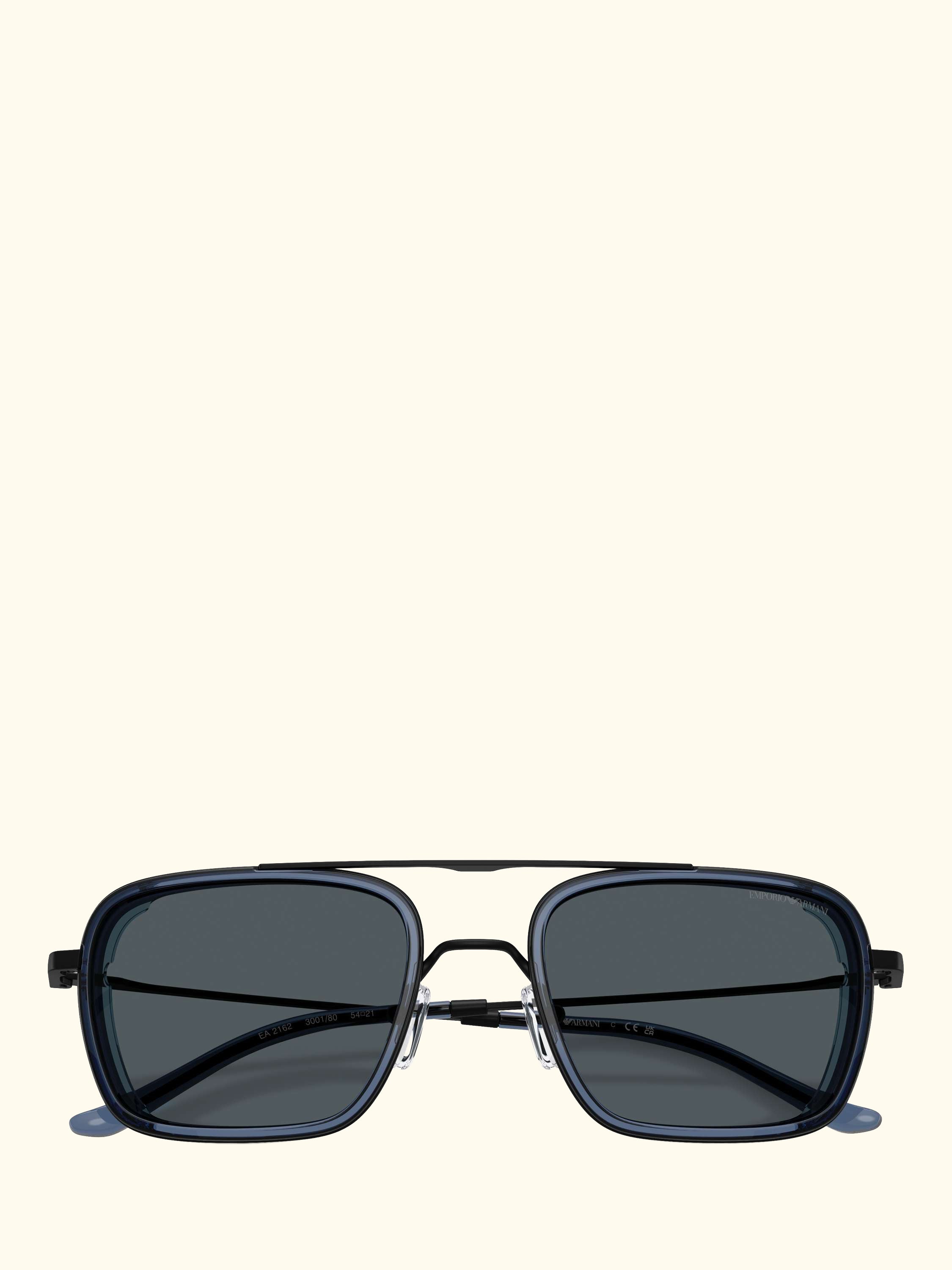EA2162 Square Sunglasses, Black