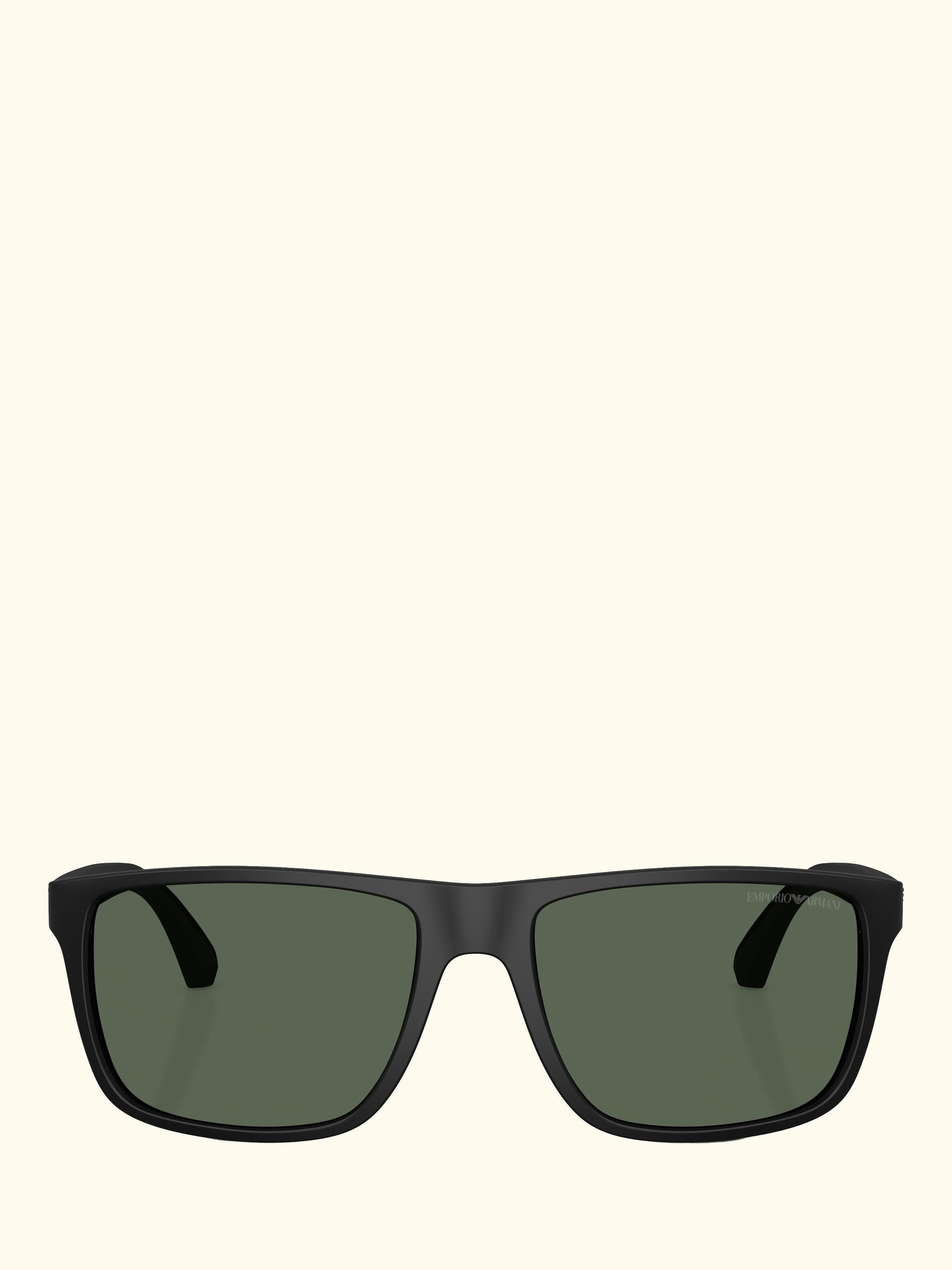 EA4033 Square Sunglasses, Black/Green