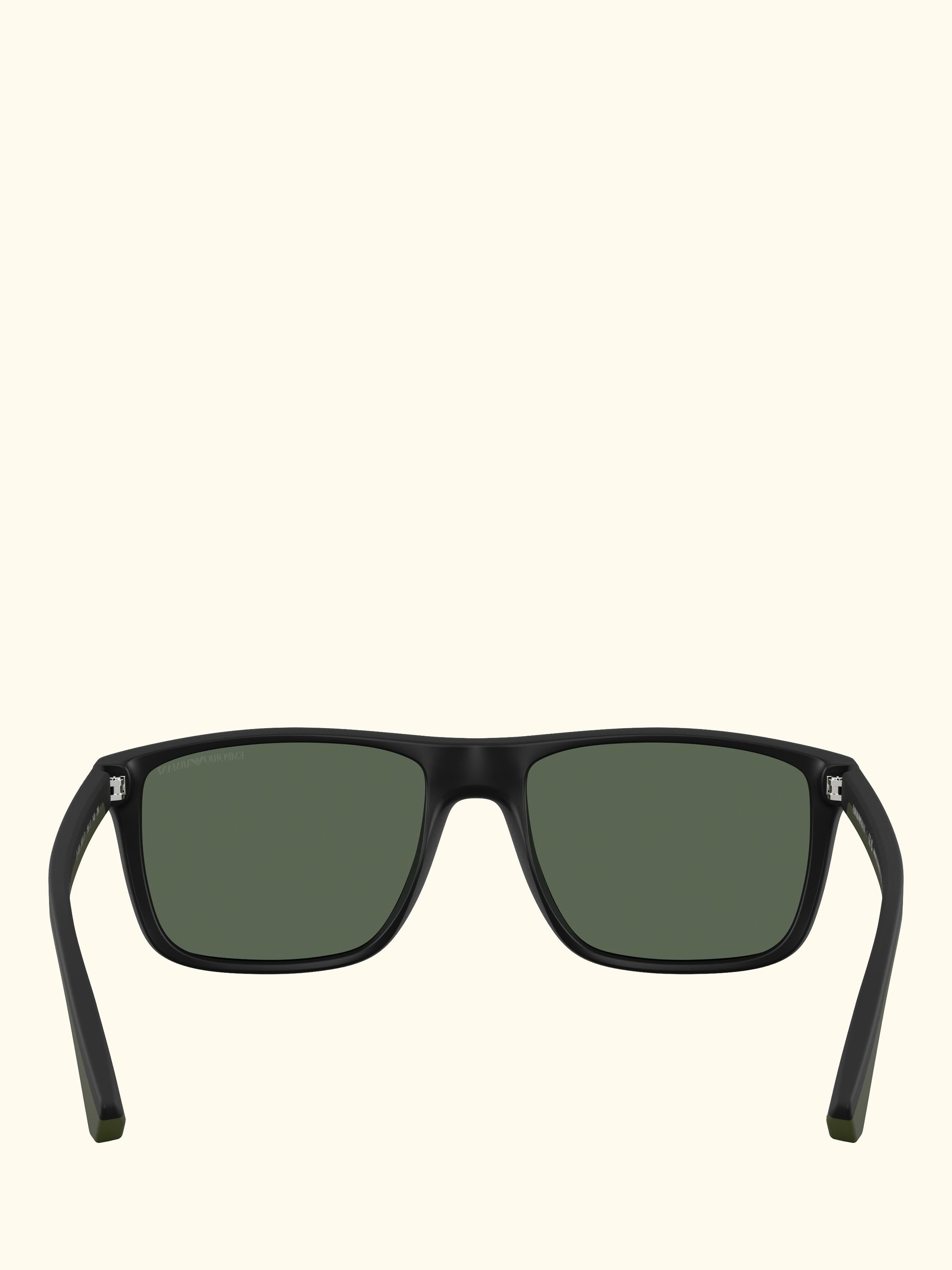 EA4033 Square Sunglasses, Black/Green